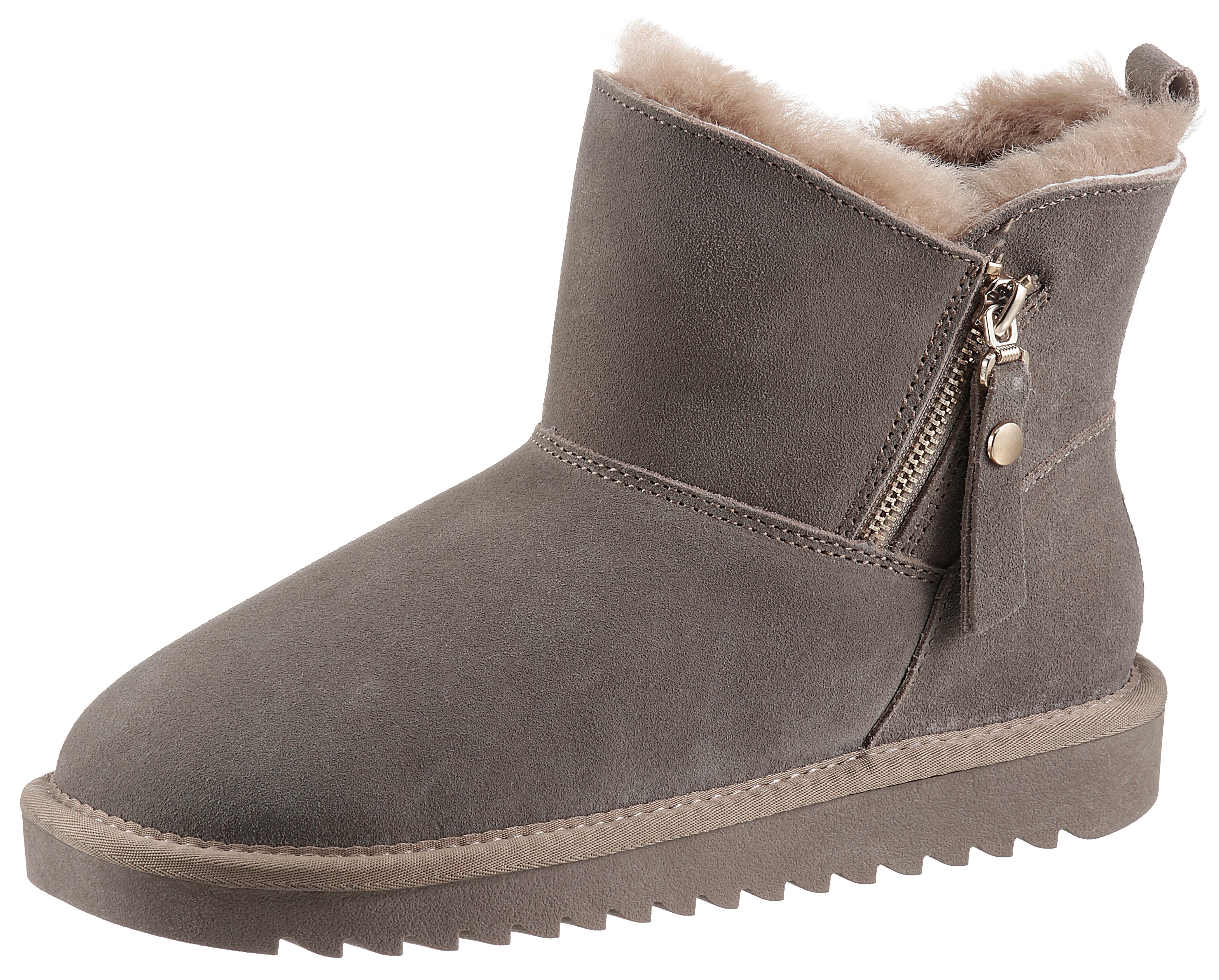 Ara Winterboots "ALASKA Short Zip" Stiefel aus echtem Lammfell, G-Weite (weit)