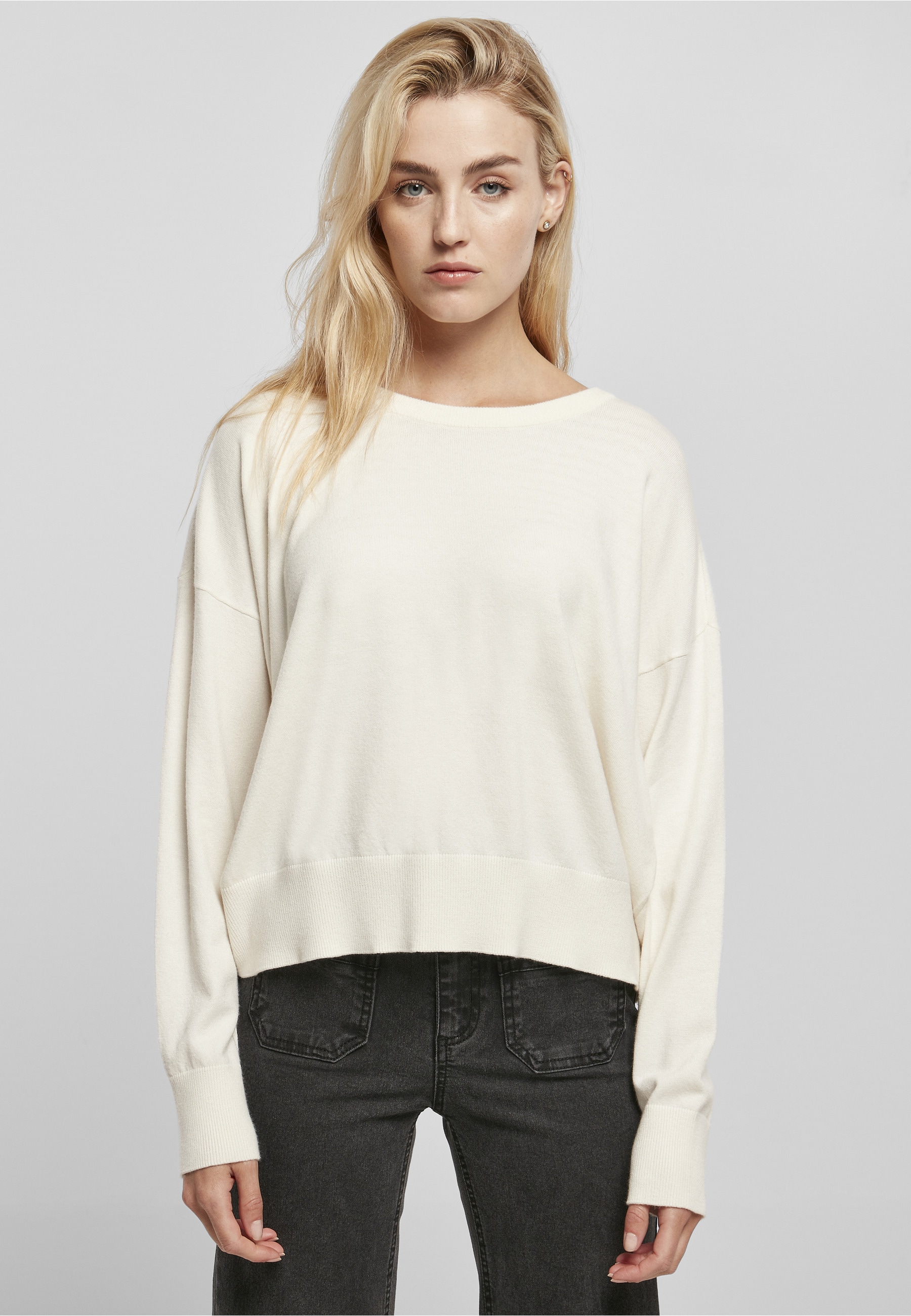 URBAN CLASSICS Fleecepullover »Urban Classics Damen Ladies Eco Viscose Oversized Basic Sweater«, 1 Stk.
