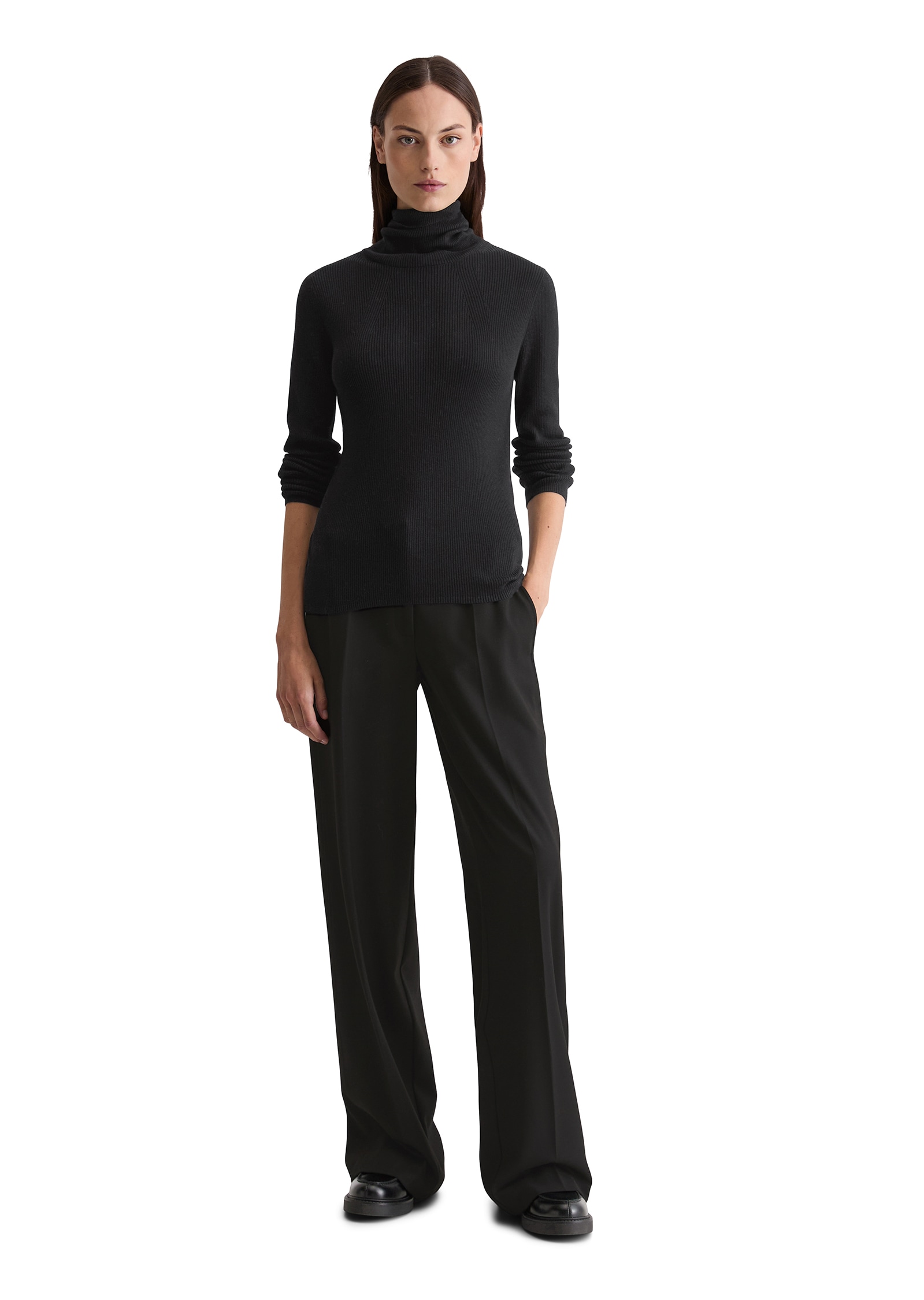 Marc O'Polo Rollkragenpullover slim aus Organic Cotton