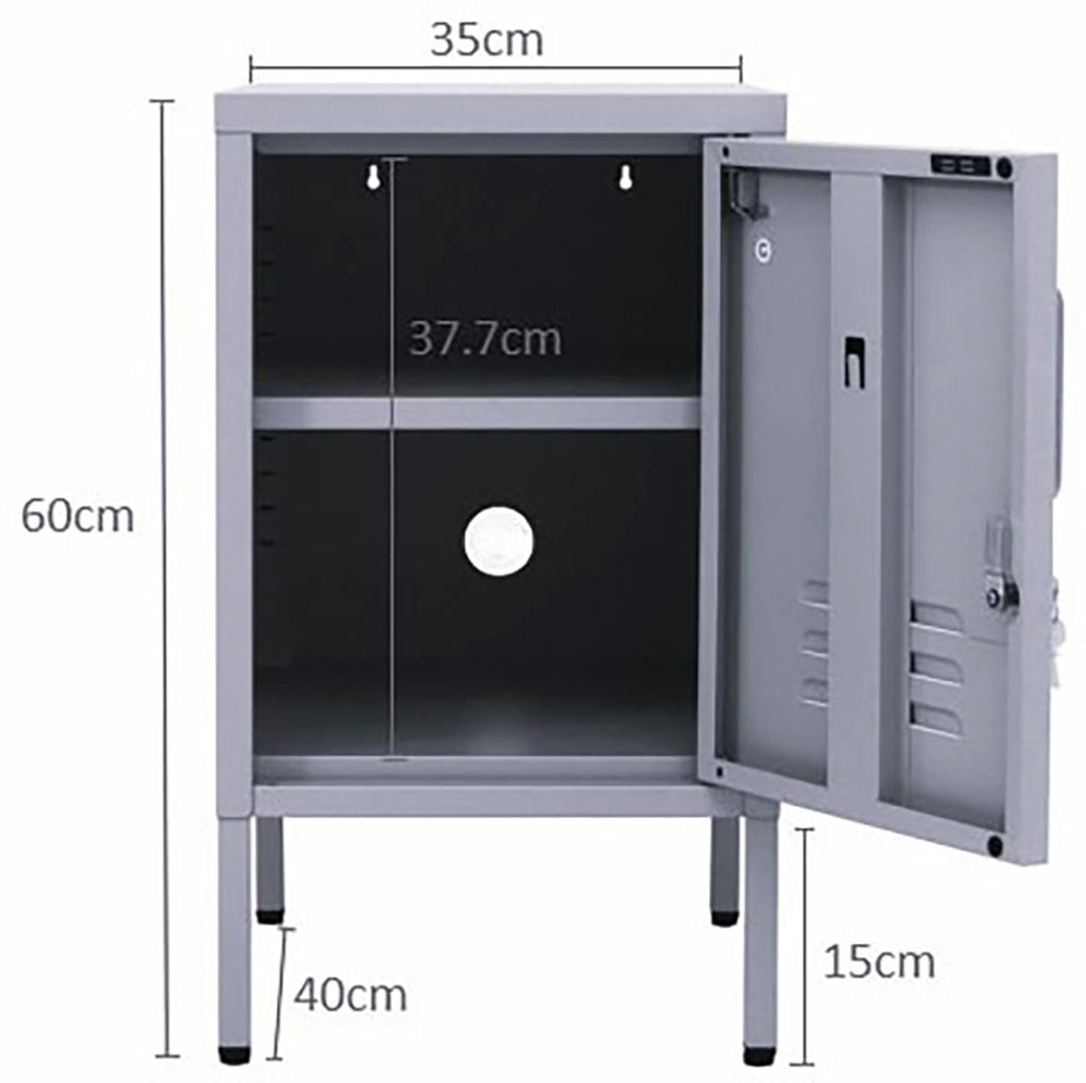 INOSIGN Nachtkommode »Nachttisch Nachtkonsole Beistelltisch Metallschrank Siena« in 4 Farben aus Metall Stahlschrank Bestseller,  in der Höhe verstellbar, abschließbar