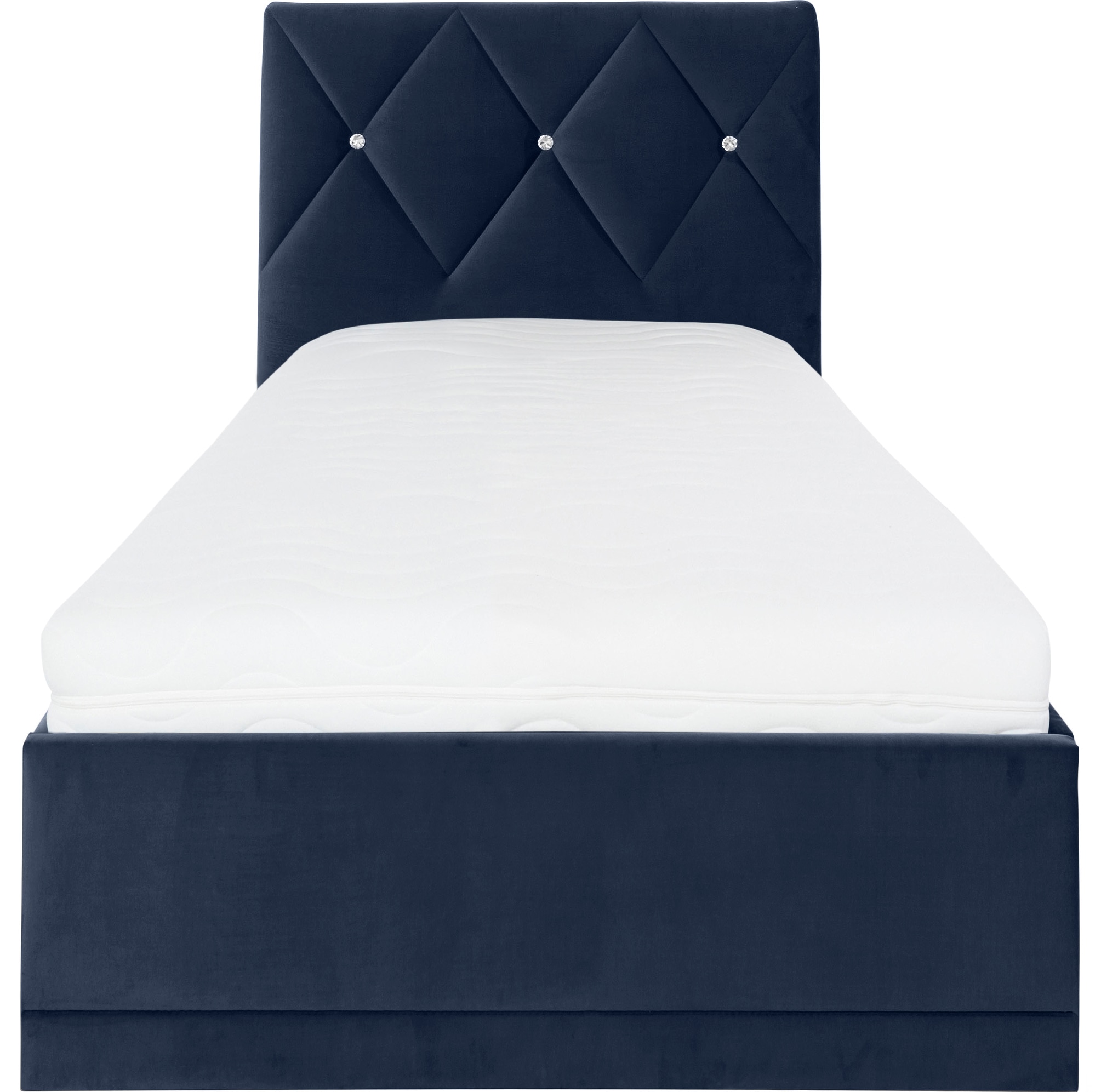 Westfalia Schlafkomfort Polsterbett »Adamas« auch mit Bettkasten, Knopfheftung mit Strasssteinen