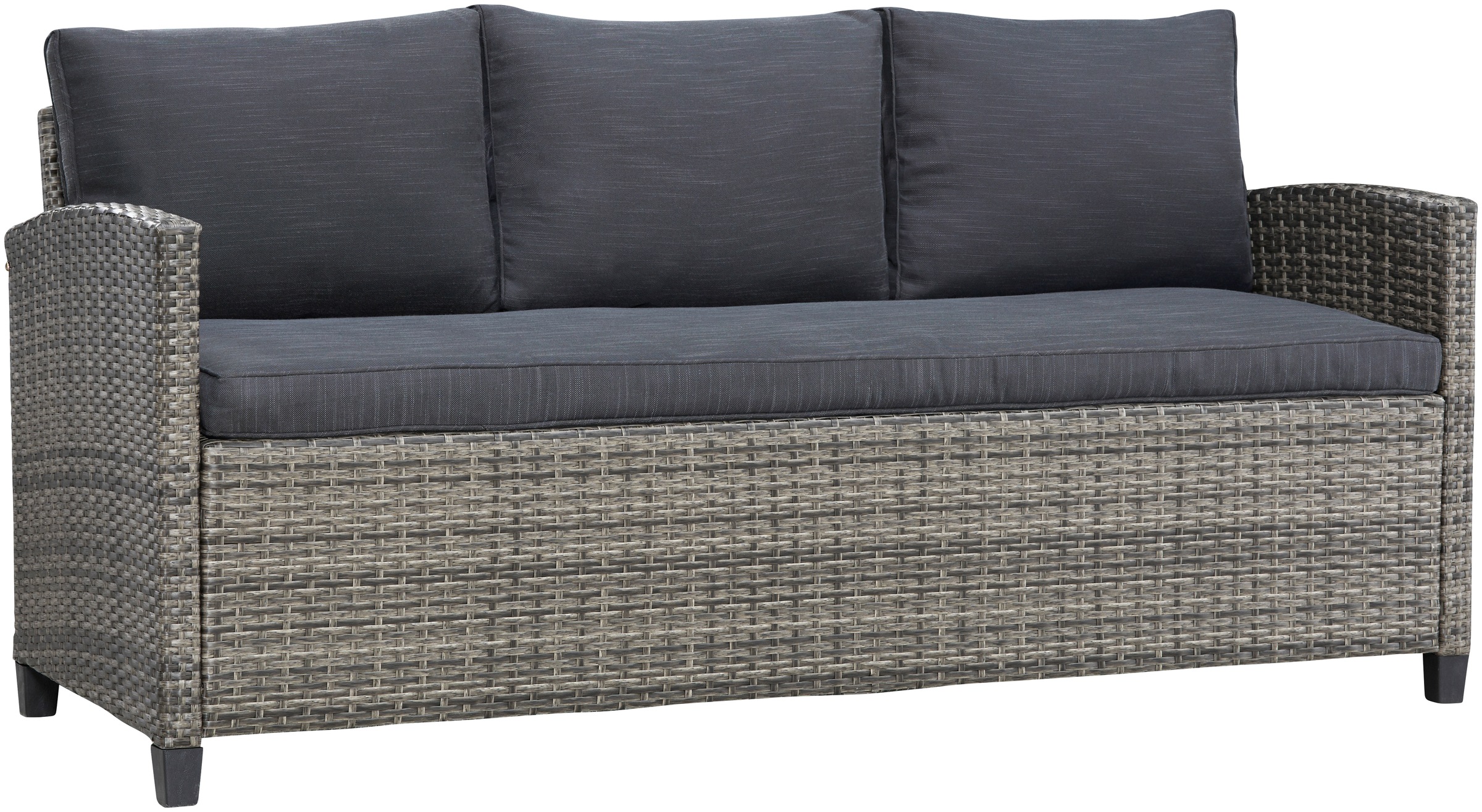 Thumbnail - KONIFERA Gartenlounge-Set "Amsterdam" Set, 1x 3er Sofa, 1x 2 Sessel, 2x Hocker, 1xTisch 144,5x74x67cm,Polyrattan, 16 tlg...