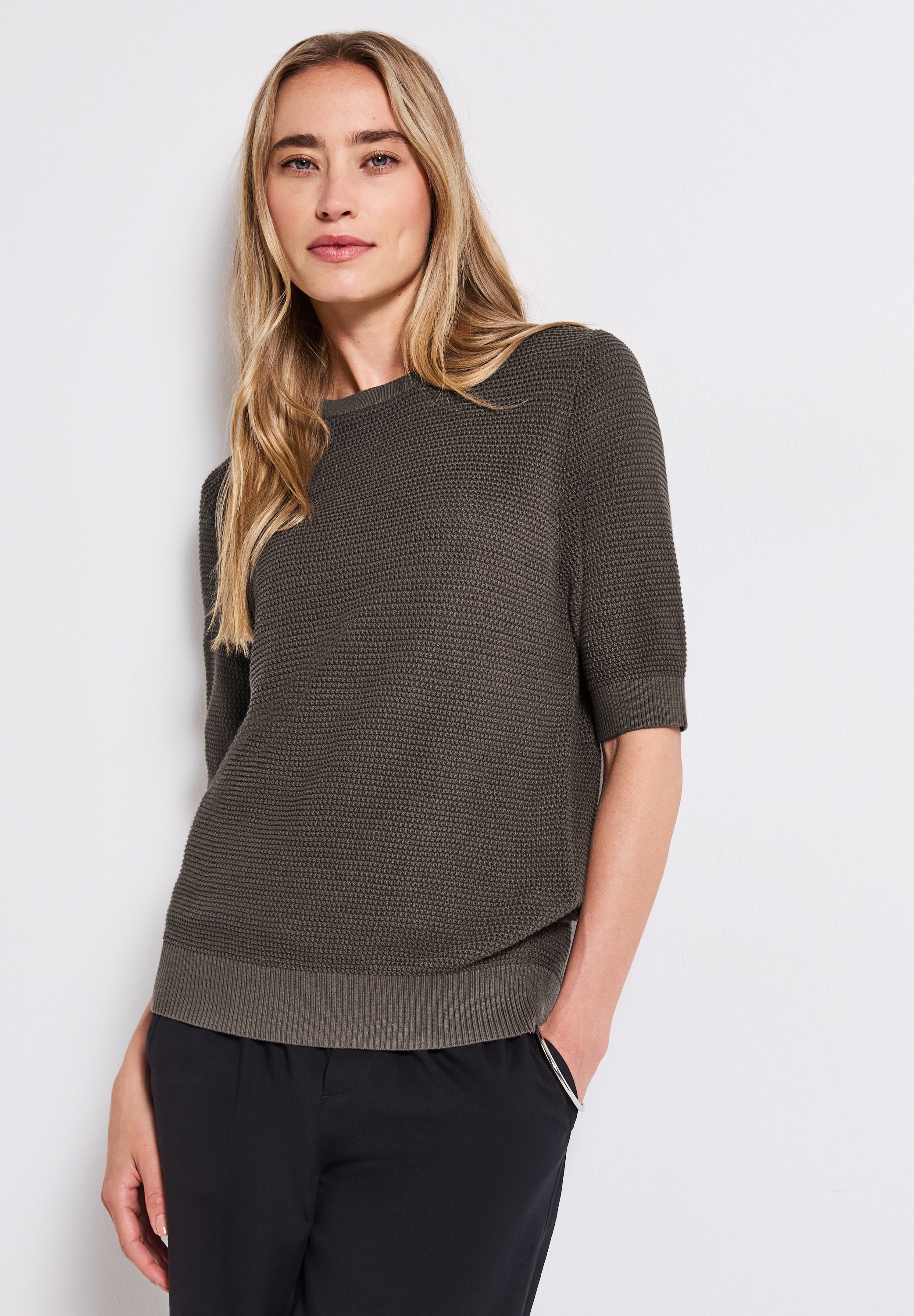 STREET ONE Kurzarmpullover, Feel Good Fit günstig online kaufen