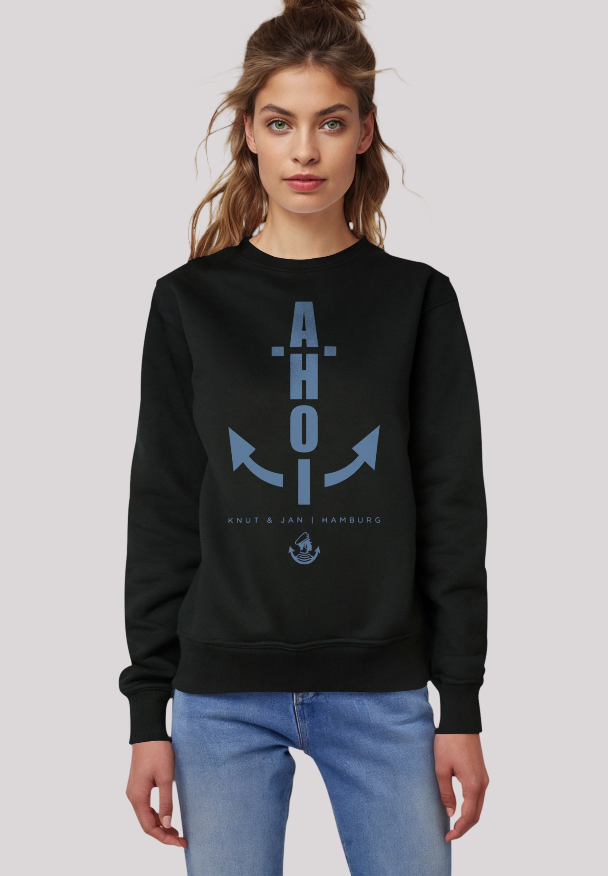 Sweatshirt »Ahoi Anker Blau Knut & Jan Hamburg«, Premium Qualität