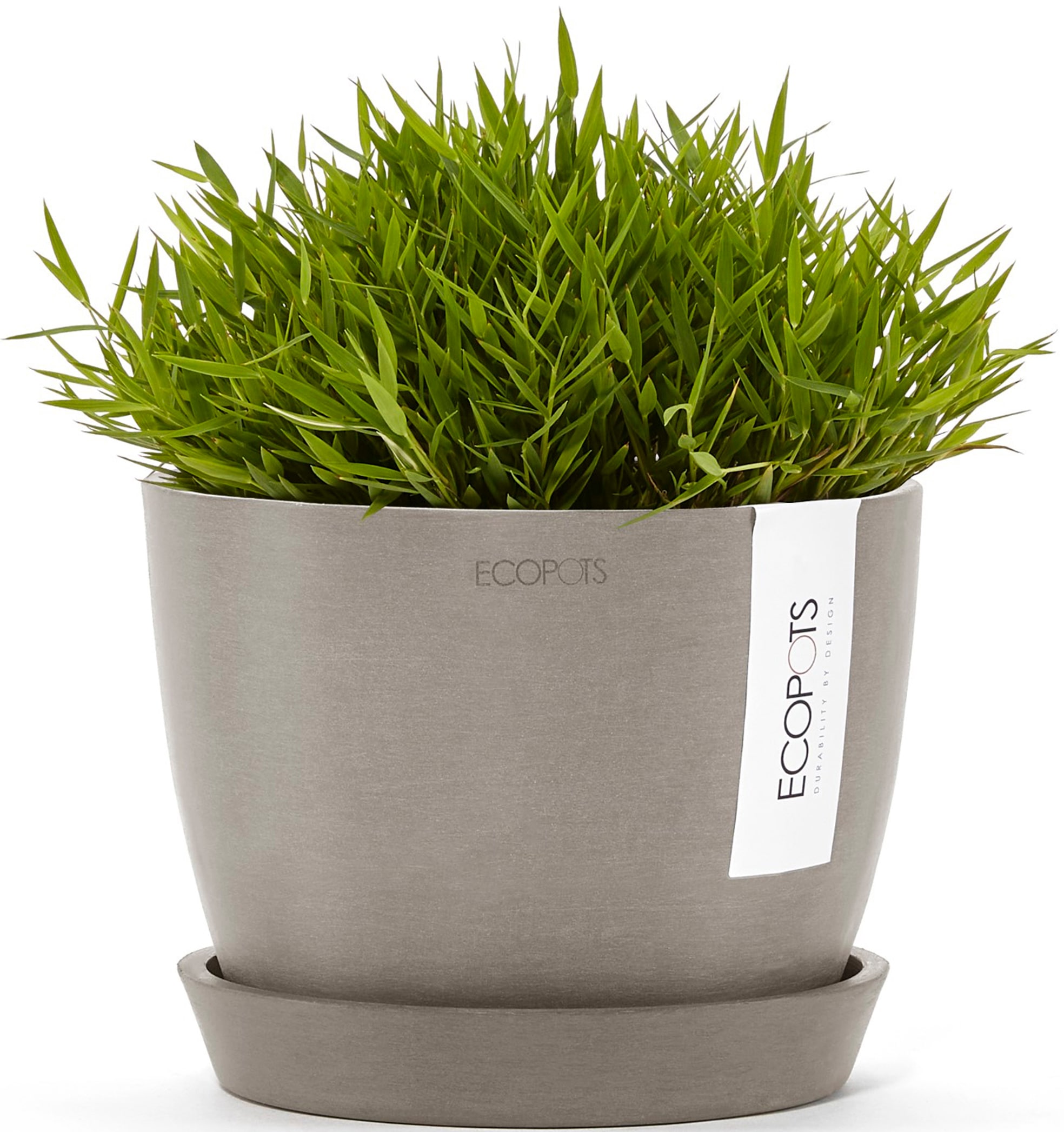 ECOPOTS Blumentopf »Stockholm Mini 16 Taupe«, für innen und außen: frostsicher, bruchsicher und lichtbeständig