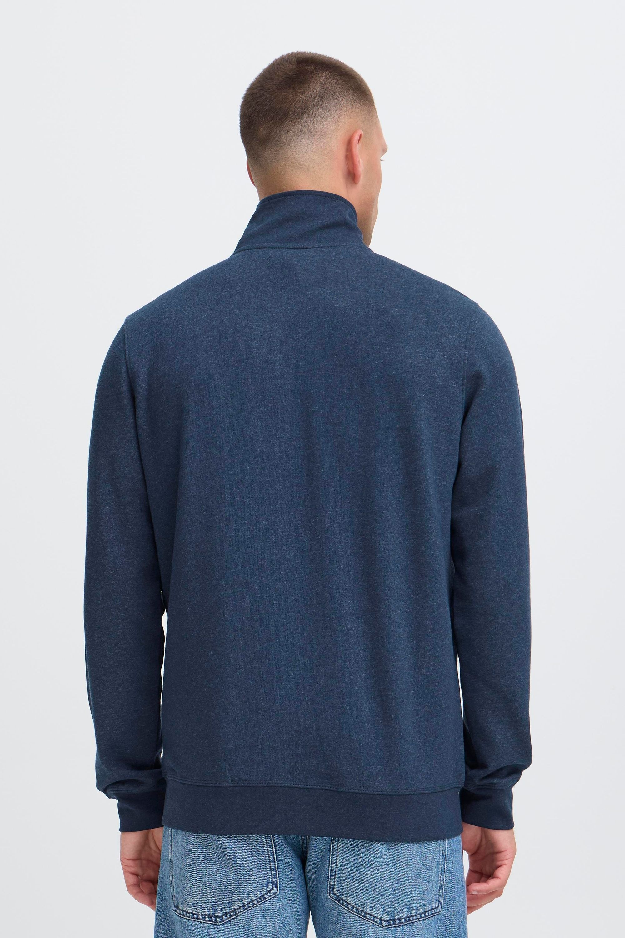 Kapuzensweatjacke BLEND "BHPolax", Herren, Gr. XL, marineblaus melange, Sweatware, 60% Baumwolle, 40% Polyester, unifarben, normal normal, ohne Ausschnitt, Rippbündchen, Sweatjacken, Gemütliche Sweatjacke mit Kapuze 6