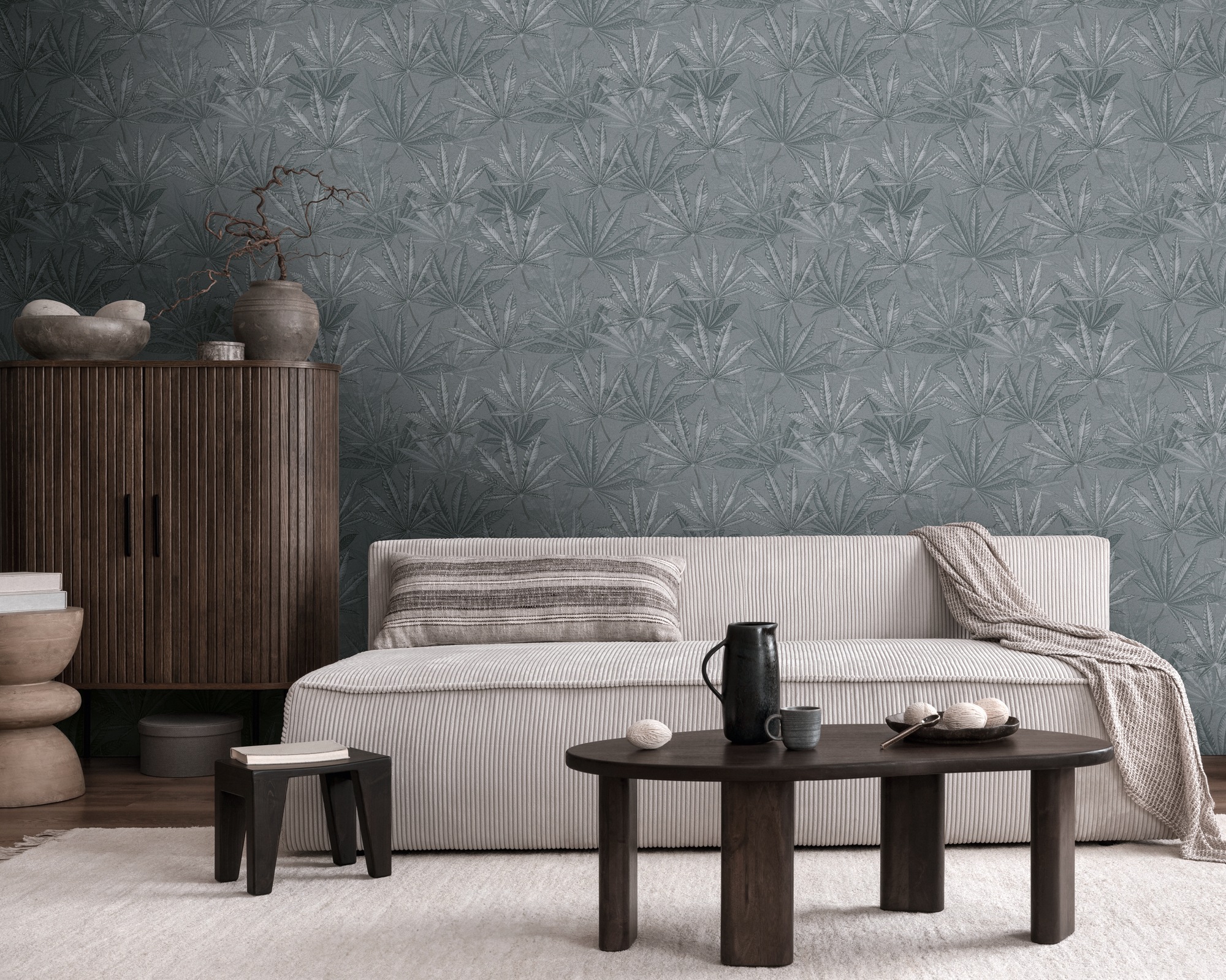 living walls Vliestapete »Michalsky 6 florale Tapete Mustertapete Blätter Blattmuster«, matt, Vliestapete Blatt-Motiv für Schlafzimmer Küche Wohnzimmer Floral Flur