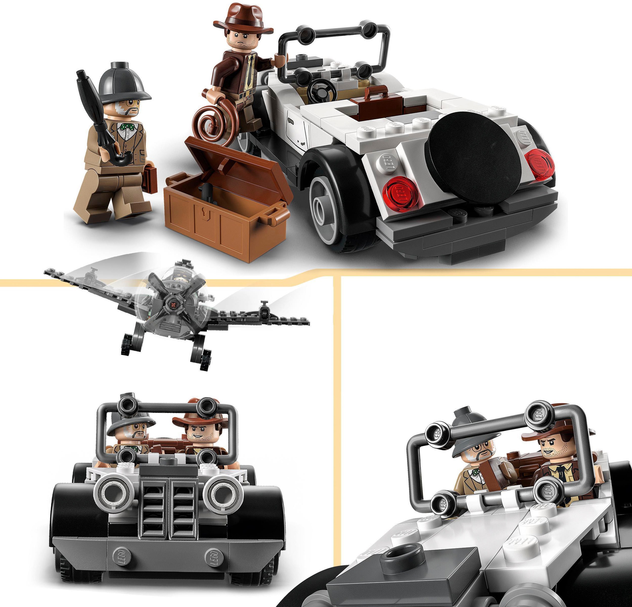 LEGO® Konstruktionsspielsteine »Flucht vor dem Jagdflugzeug (77012), LEGO® Indiana Jones«, (387 St.), Made in Europe