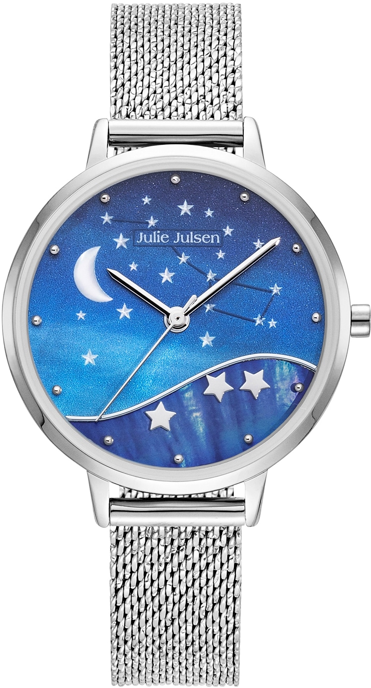 Sonne bestellen »Stars Mond & | BAUR Quarzuhr Universum, Julsen JJW1015SME«, Silver, Julie Himmel,