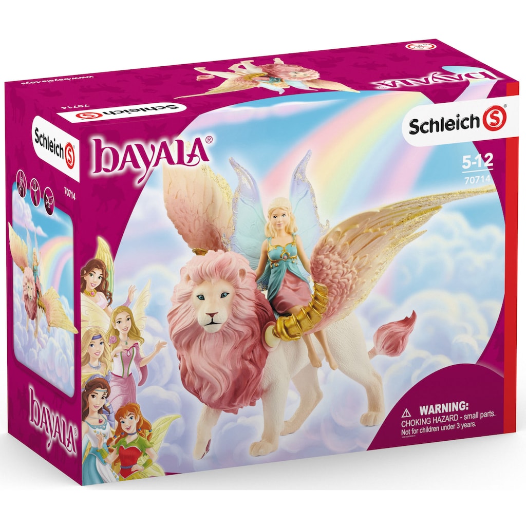 Schleich® Spielfigur »BAYALA®, Elfe auf geflügeltem Löwe (70714)«