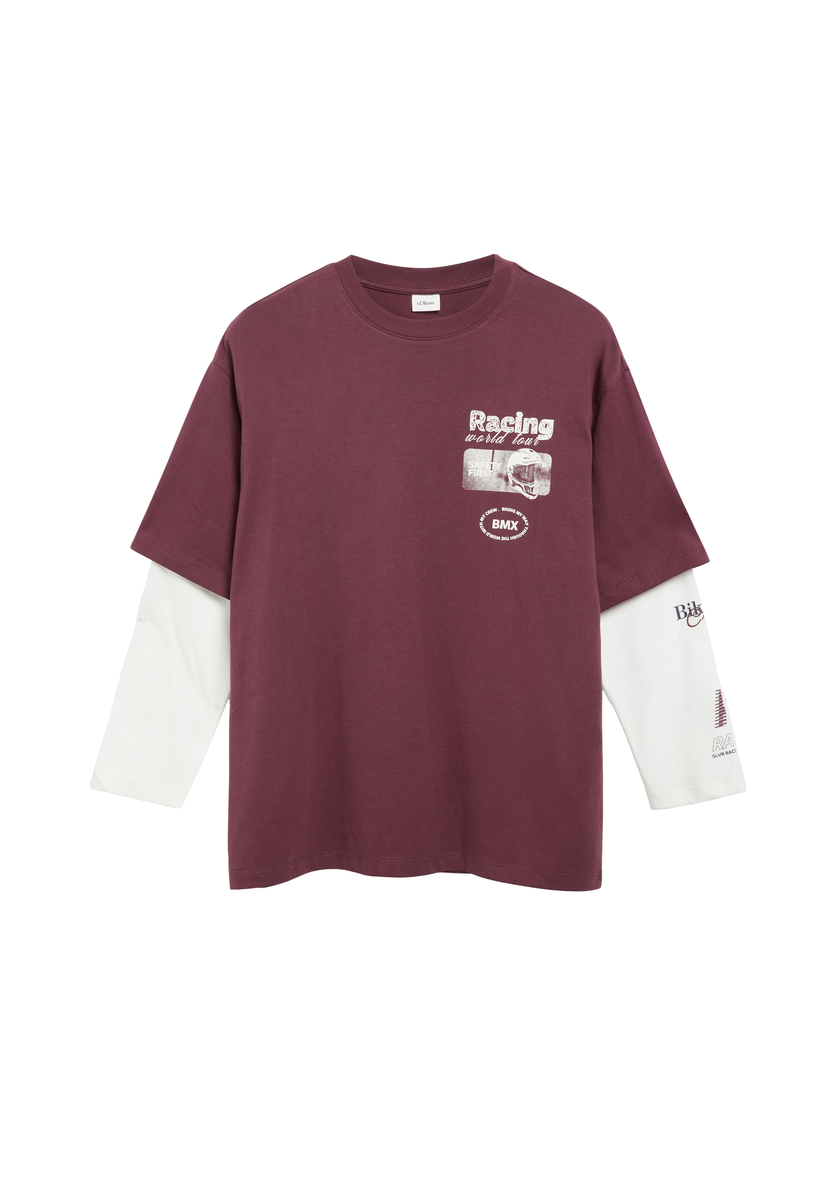 s.Oliver Junior Oversize-Shirt Oversize-Form im 2in1-Look