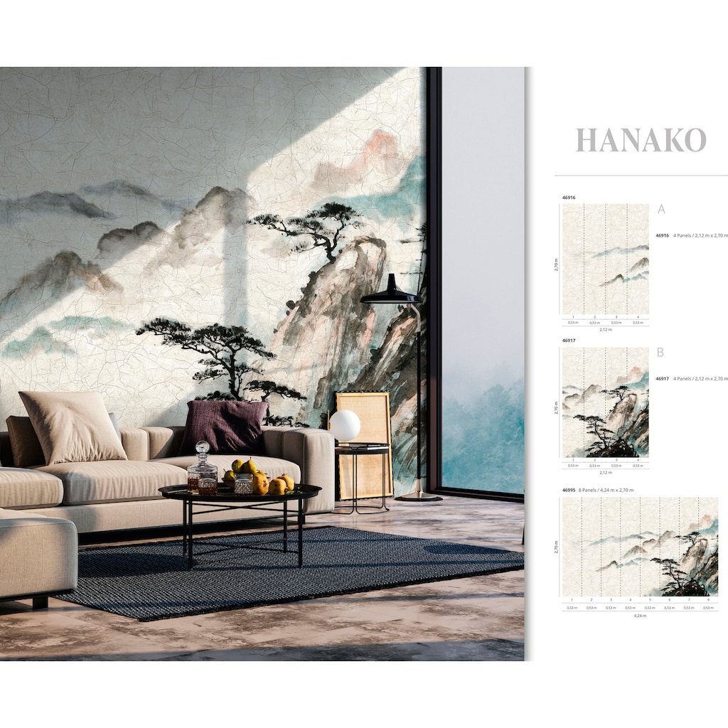 Marburg Fototapete »Hanako«, matt, moderne Vliestapete für Wohnzimmer Schlafzimmer Küche