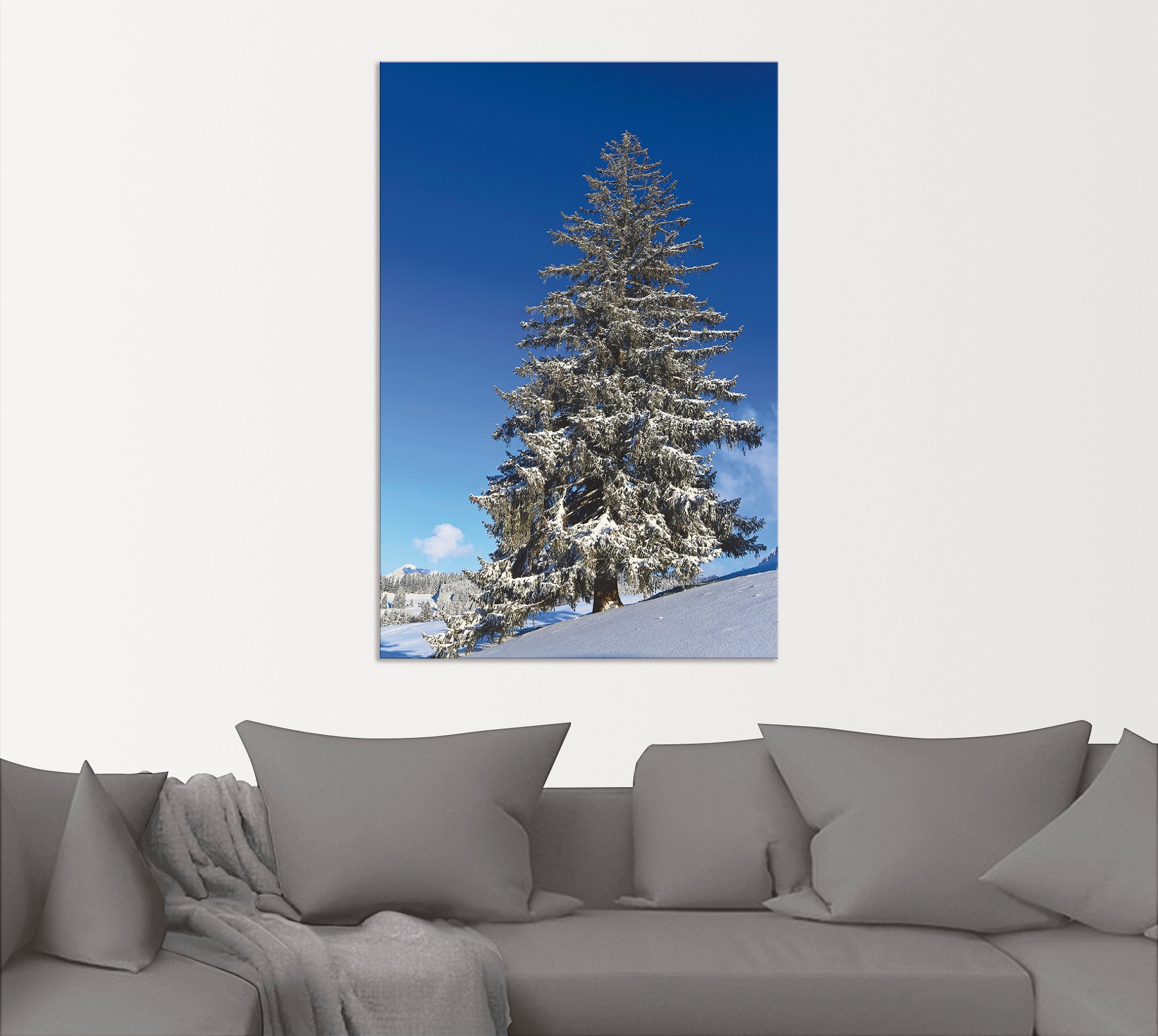 Artland Wandbild »Winterlandschaft im Allgäu«, Bäume, (1 St.), als Alubild, Leinwandbild, Wandaufkleber oder Poster in versch. Größen