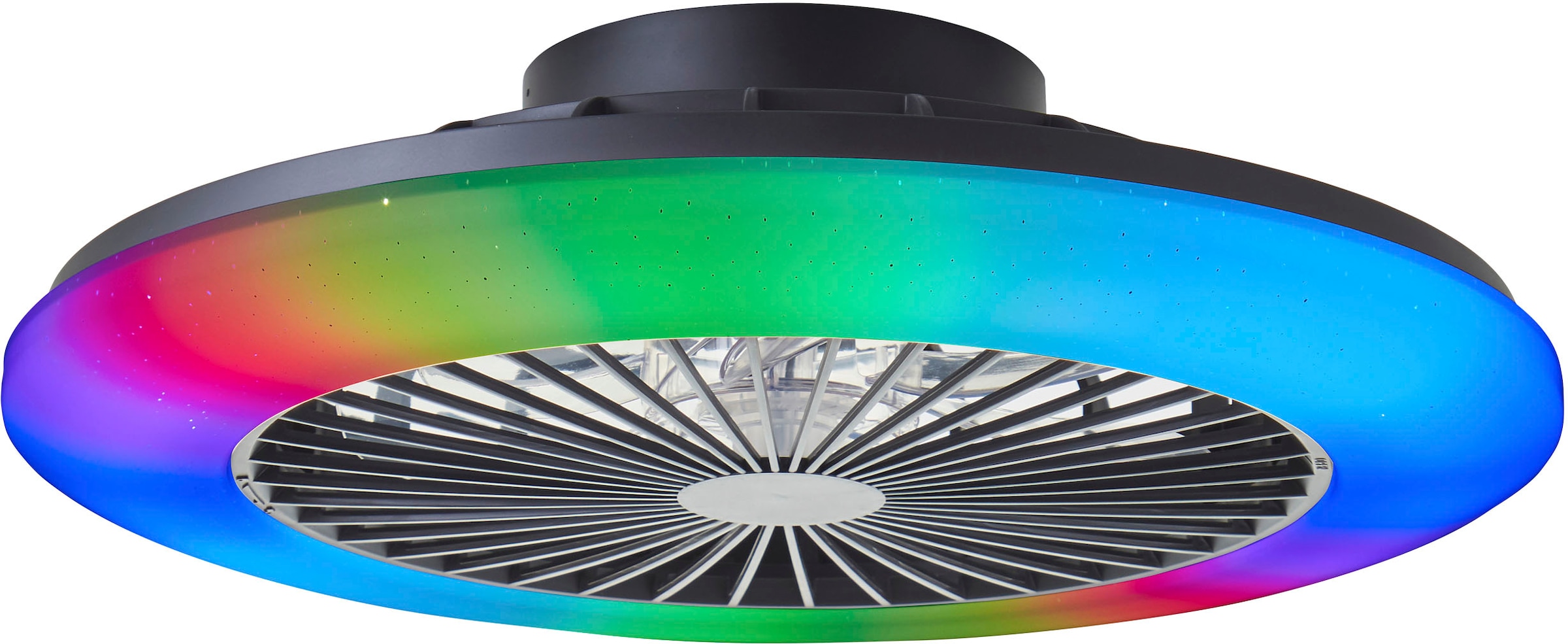 Brilliant LED Deckenleuchte »Salerno« 1 Stk. RGB | warmweiß - kaltweiß Ventilator, 49 cm, digitales RGB, CCT, 4700 lm, dimmbar, 3000-6500 K
