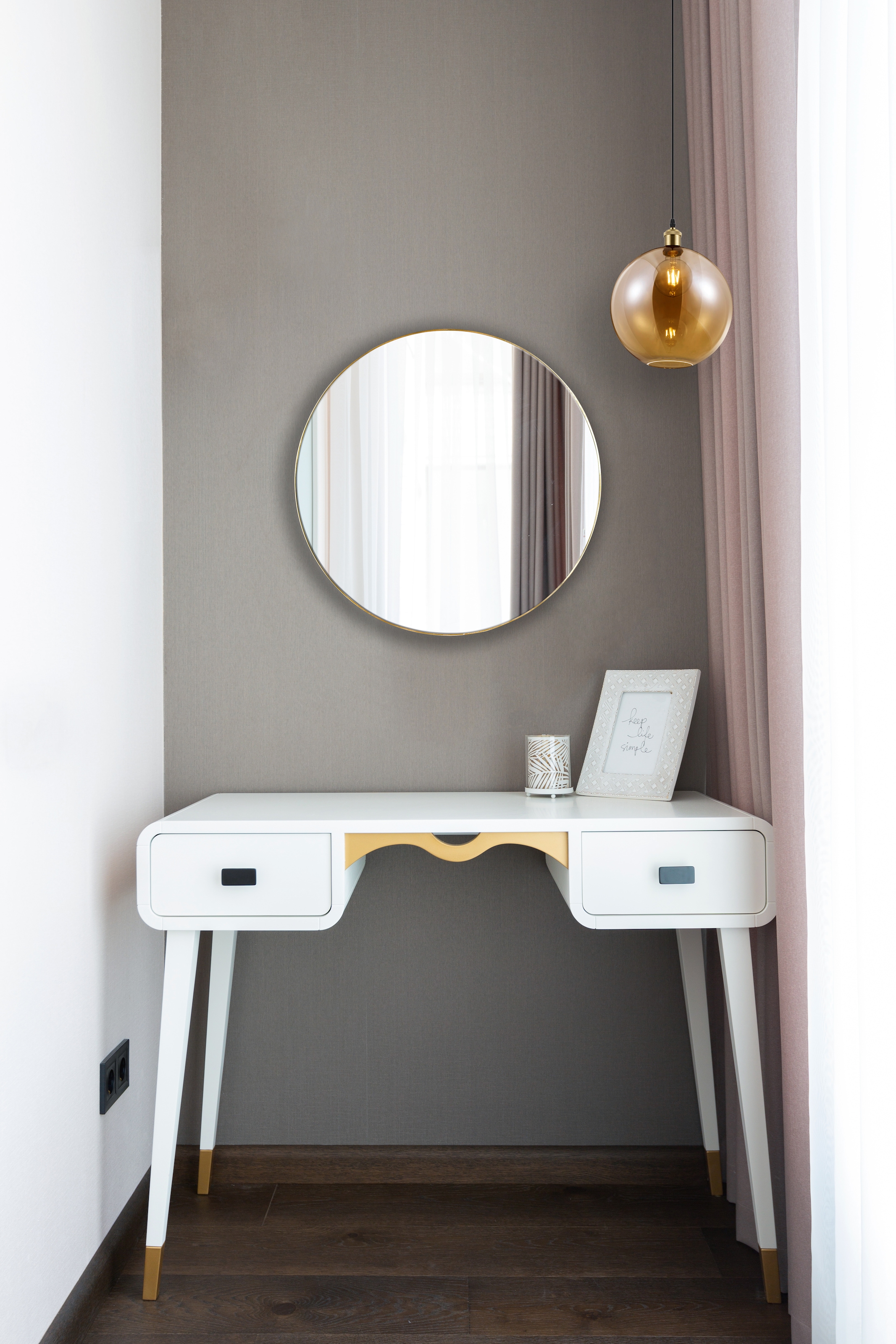 MIRRORS AND MORE Dekospiegel "Mila" Wandspiegel, rund, Ø 50 cm, lackiertes günstig online kaufen