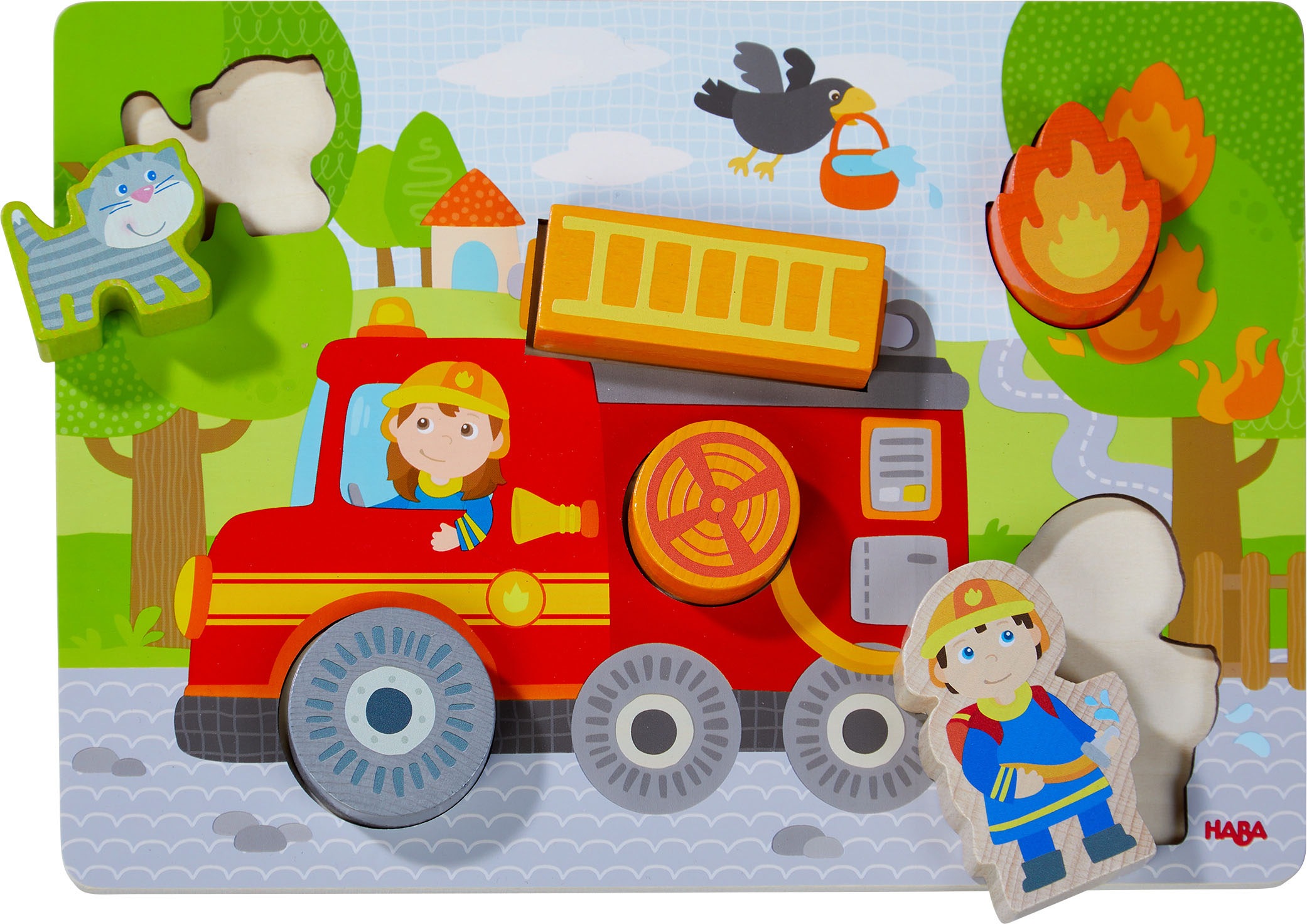 Haba Steckpuzzle »Feuerwehrauto«, aus Holz