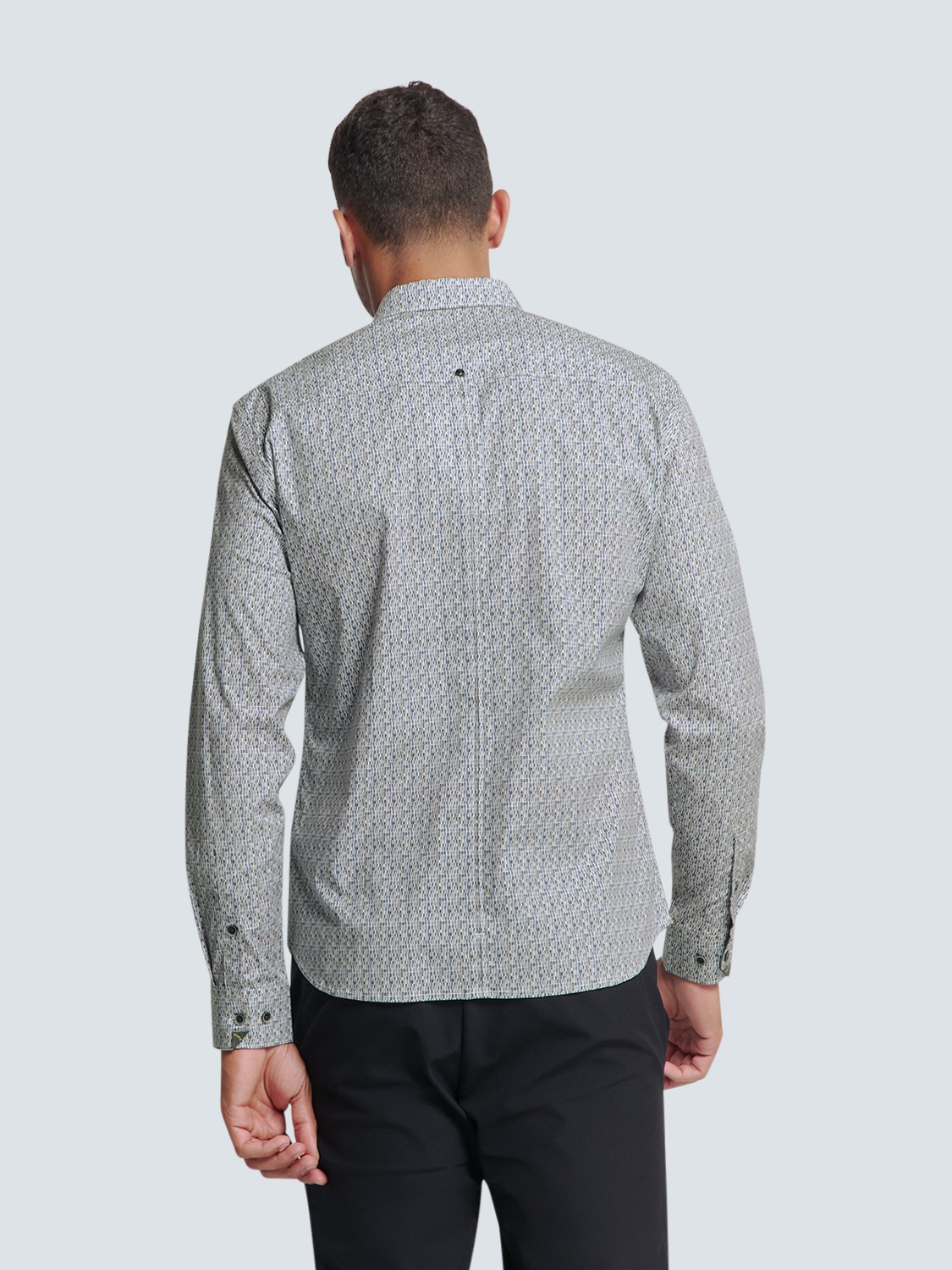 NO EXCESS Langarmhemd »No Excess Bedrucktes Stretch-Hemd«