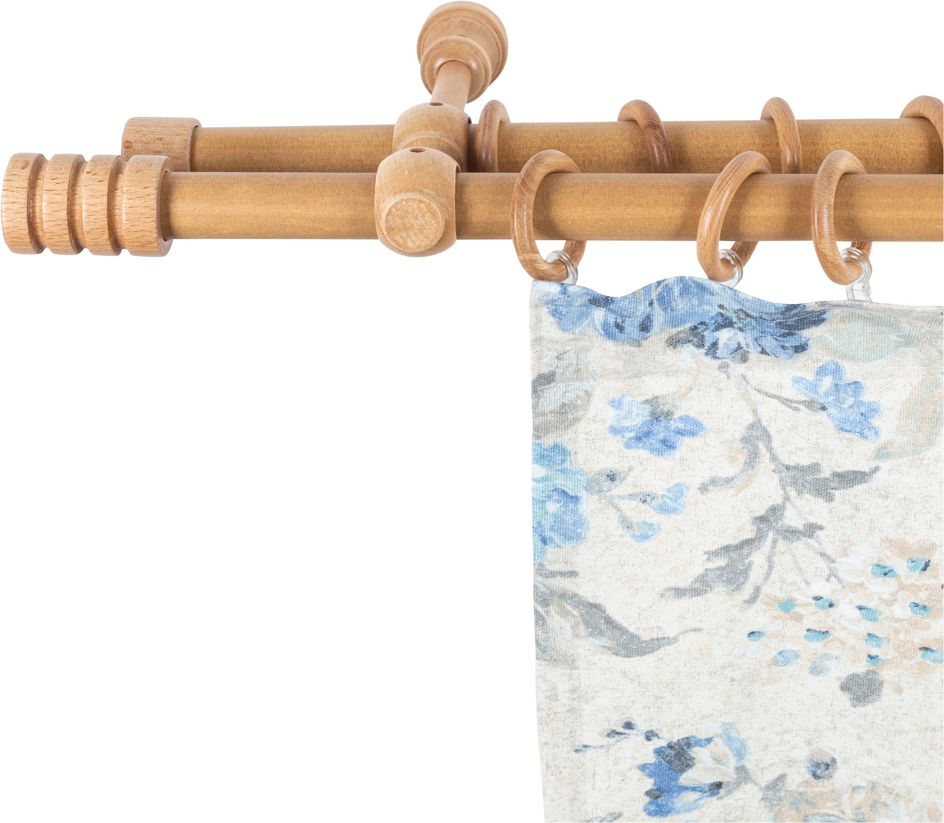 SN DECO GROUP "Pisa" 2 läufig-läufig Fixmaß 28 mm, Holz, verschiedene Längen und Farben, Komplettset