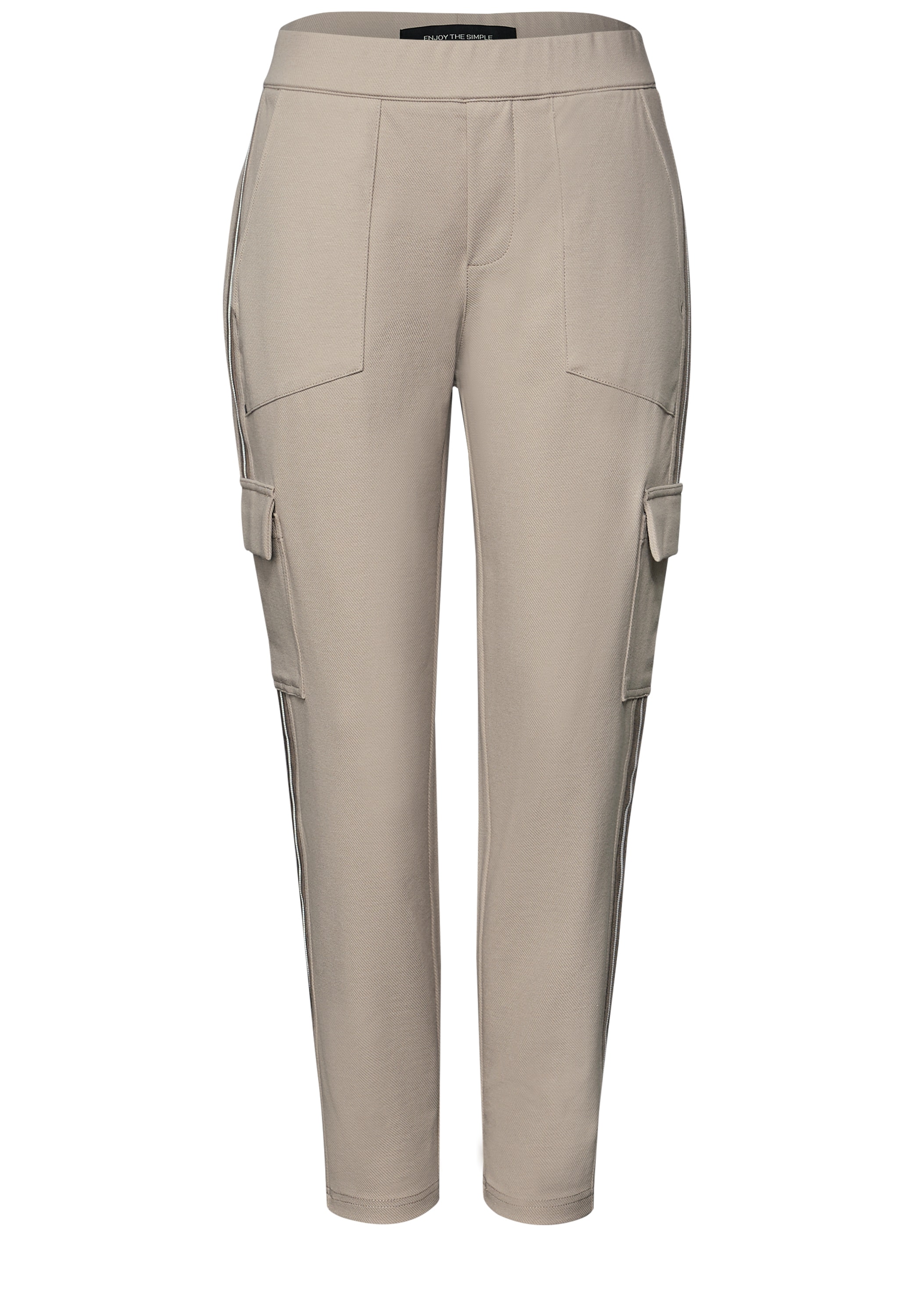 STREET ONE Cargohose, softer Materialmix