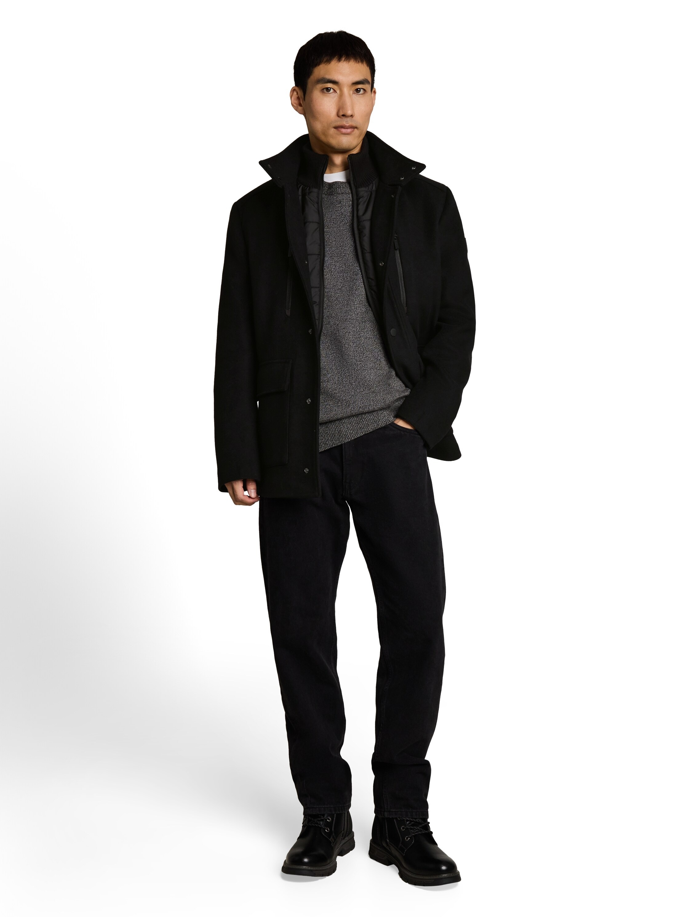 TOM TAILOR Wolljacke mit abnehmbarer Innenjacke