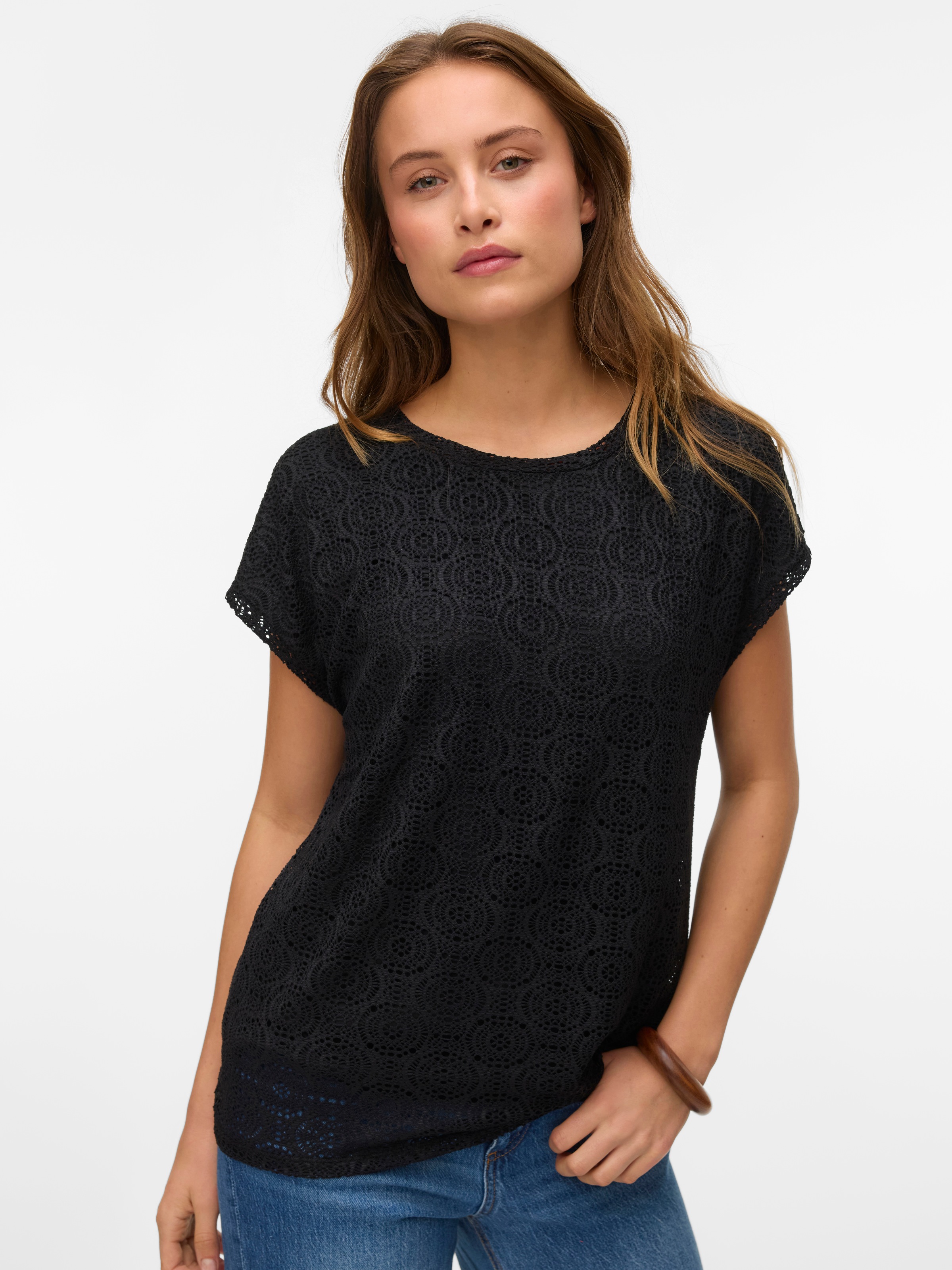 Vero Moda T-Shirt "VMMAYA AVA SS TOP JRS VO" Materialmix, regular fit günstig online kaufen