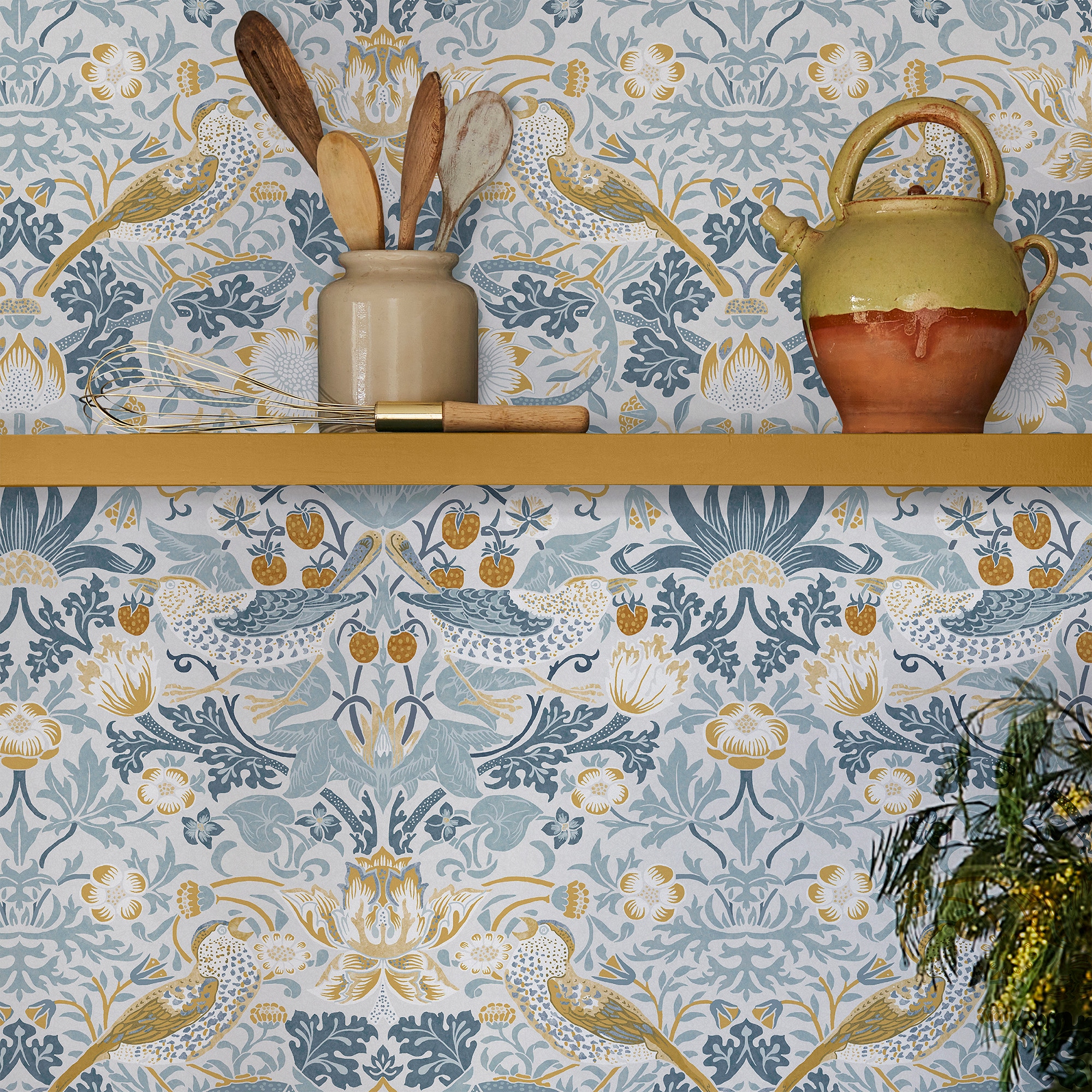 WILLIAM MORRIS AT HOME Vliestapete "Strawberry Thief" Retro texturiert Design Tapeten