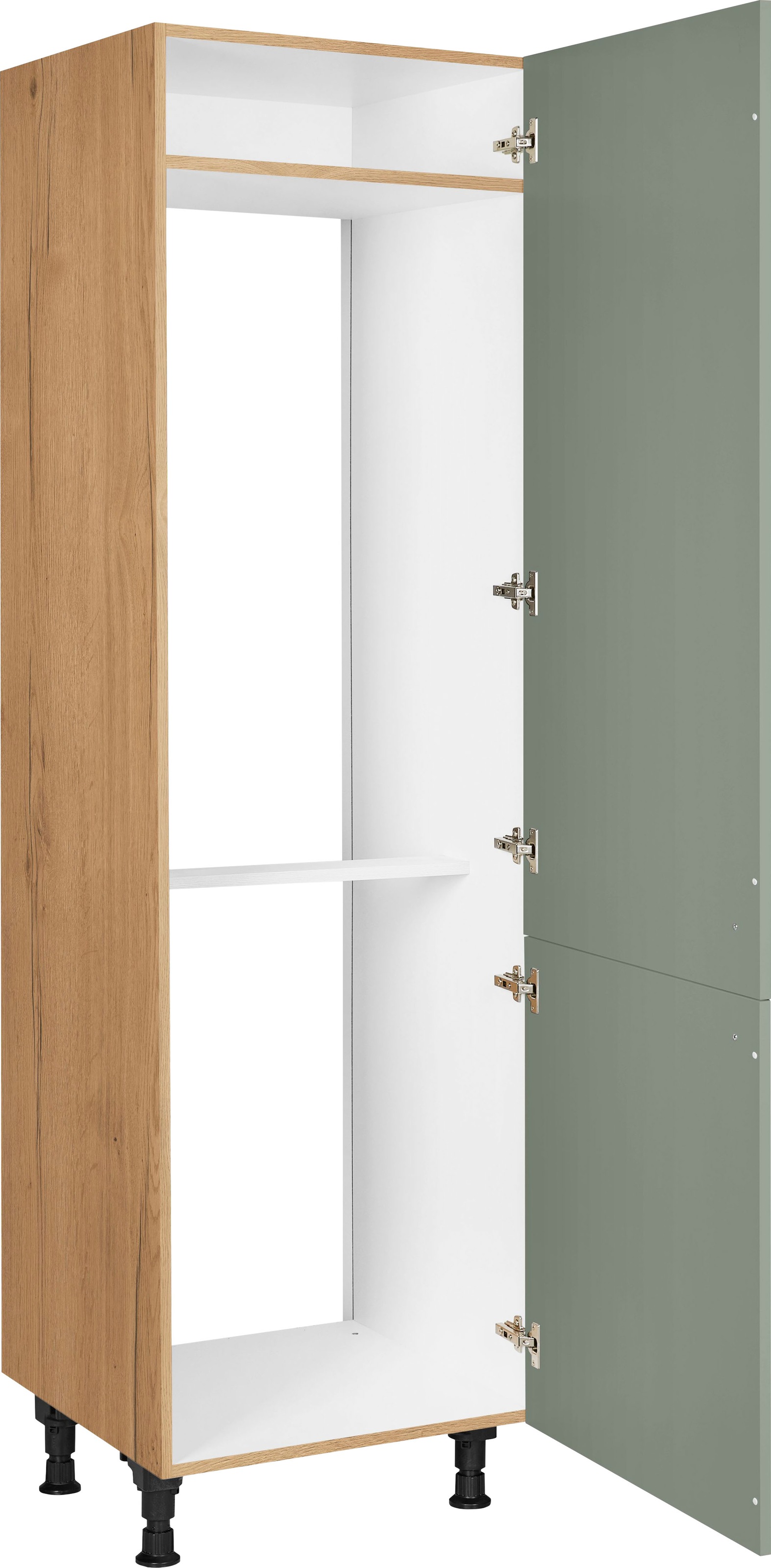 nobilia® Kühlmodul »"Cascada", für ein Kühl- und Gefrierschrank, Ausrichtung wählbar«, vormontiert, Ausrichtung wählbar, Breite/Höhe: 60/216,6 cm
