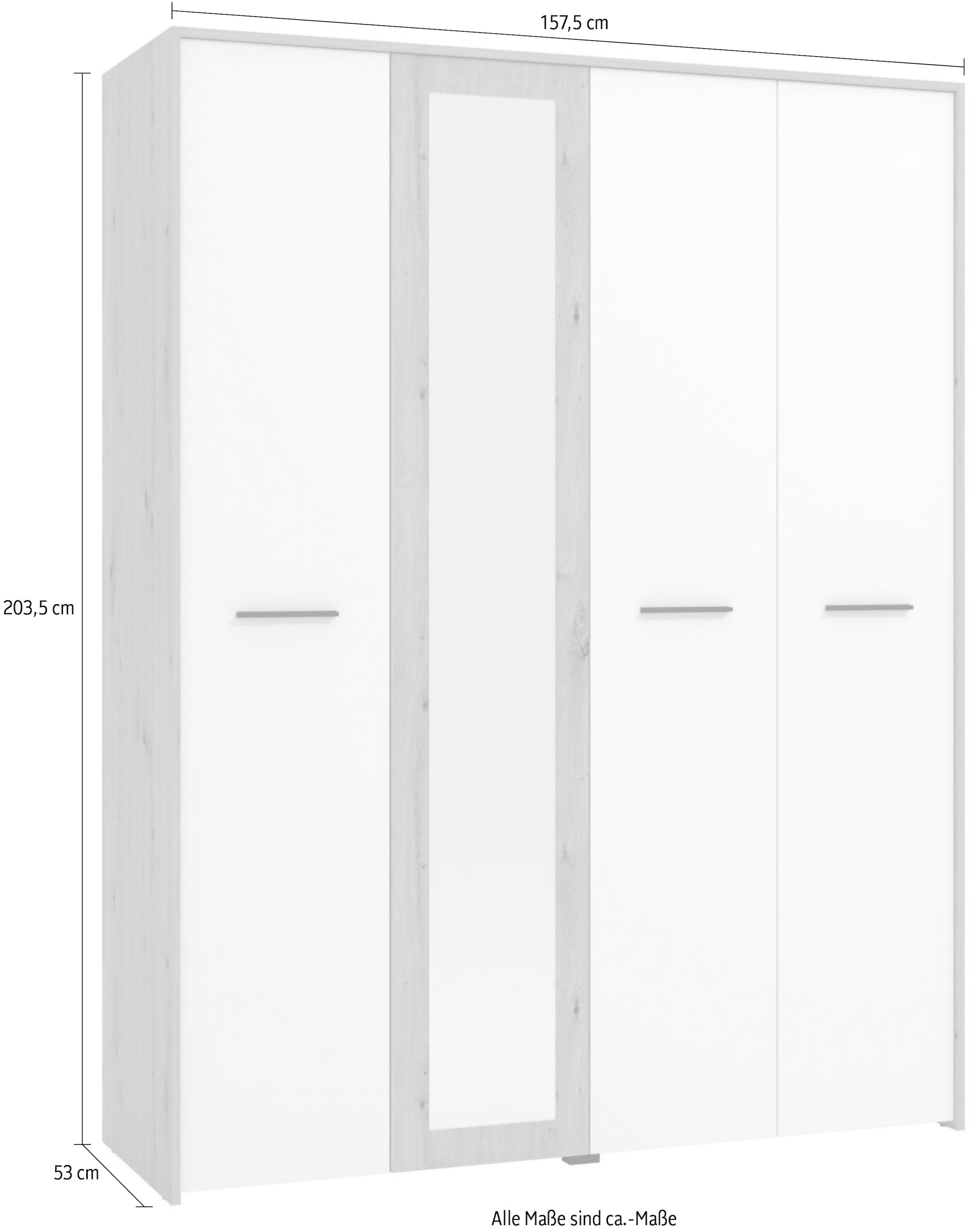 INOSIGN Kleiderschrank »Varadero«, BAUR und 119 mit 1 den | Spiegeltür, Breiten 157cm in