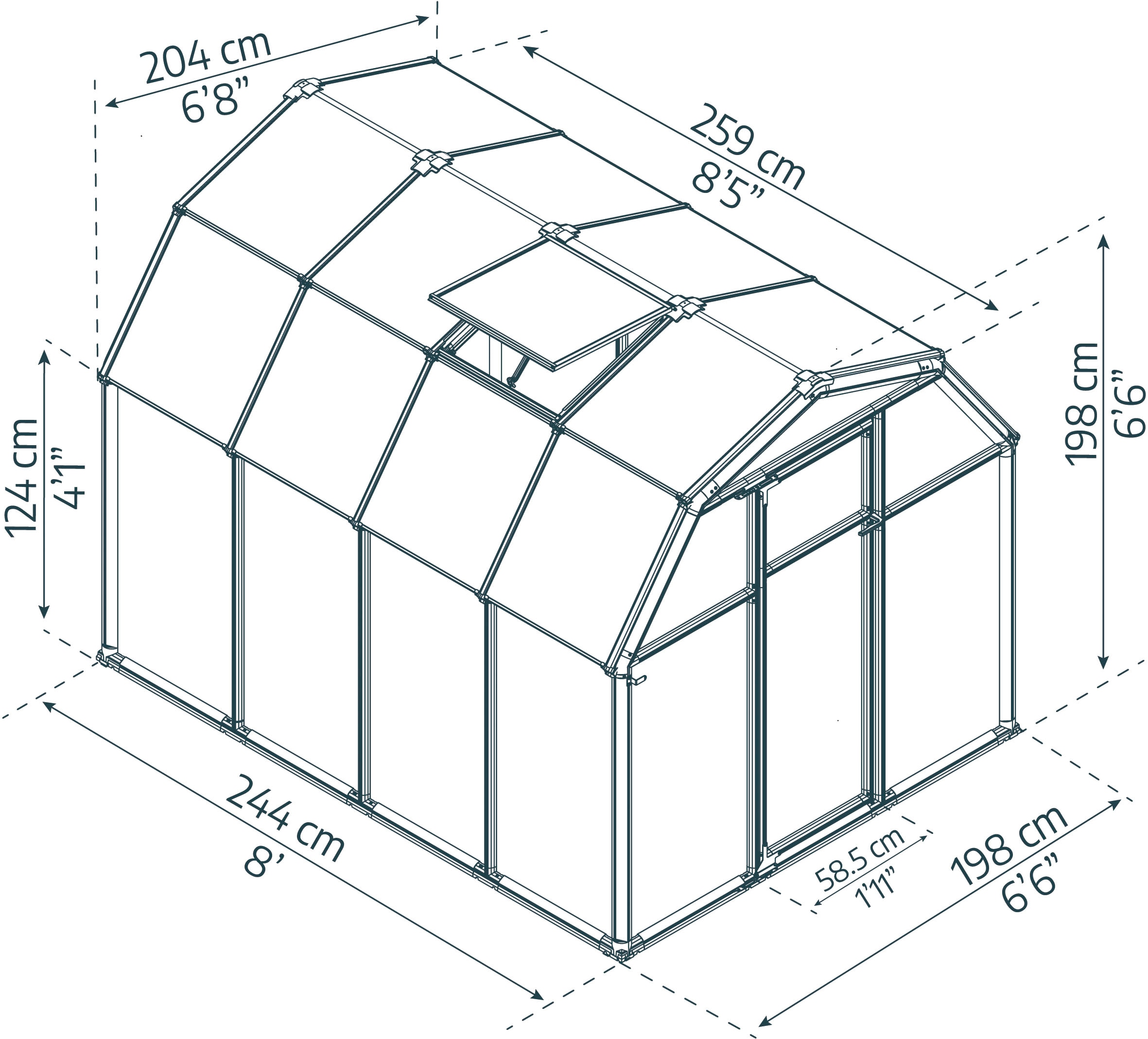 Palram - Canopia Gewächshaus »Eco Grow« lebenslang widerstandsfähige Wandpaneele