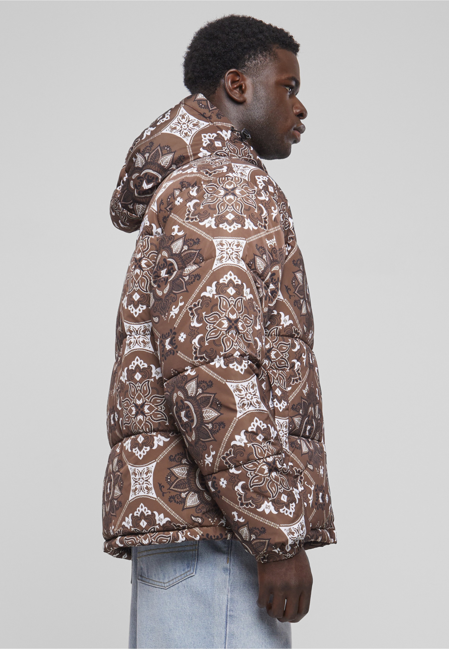 Karl Kani Winterjacke »Karl Kani Herren KM233-037-2 KK OG Paisley Puffer Jacket« 1 Stk. tlg. mit Kapuze