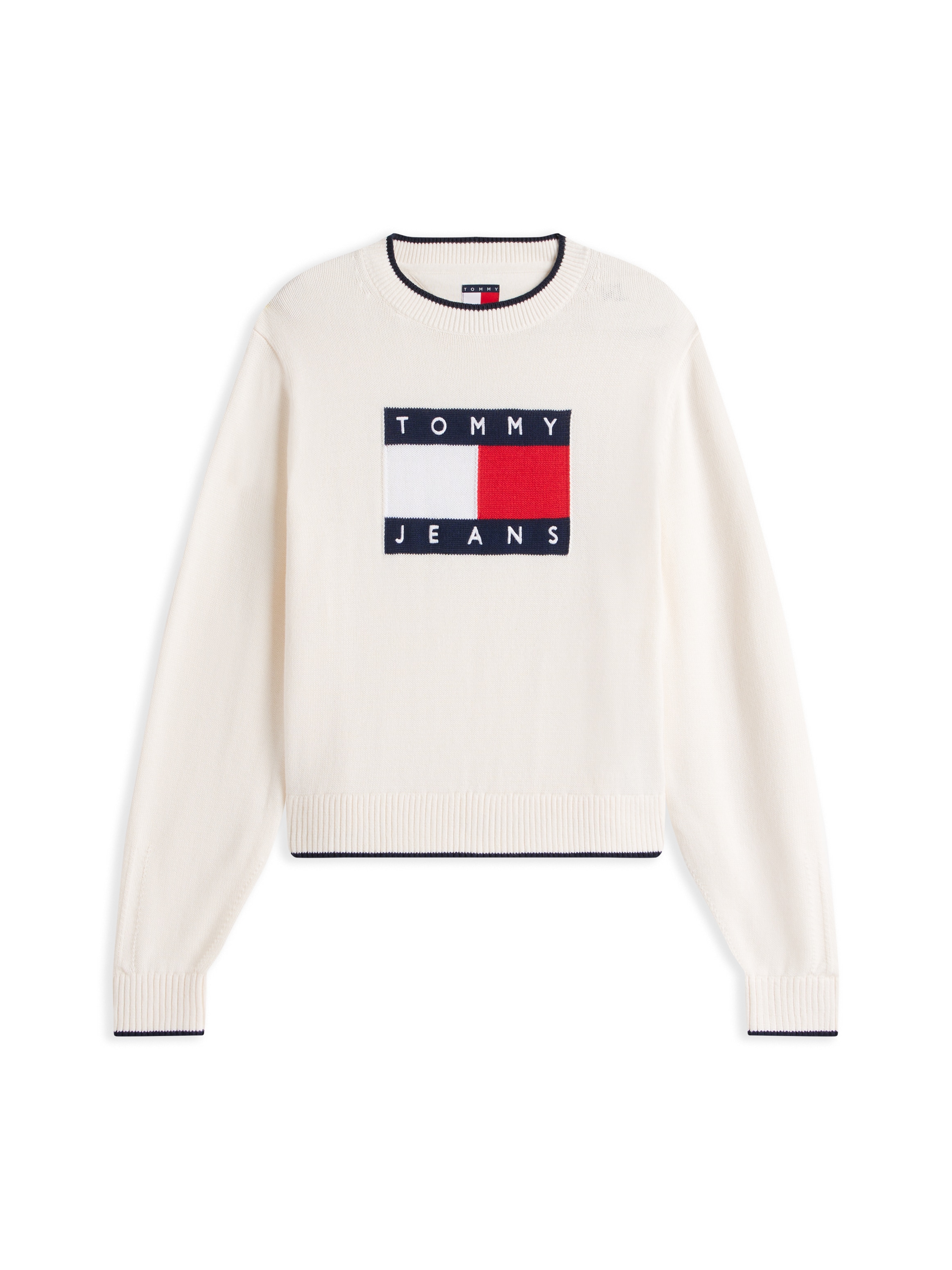 Tommy Jeans Strickpullover »TJW TIPPING FLAG SWEATER EXT«
