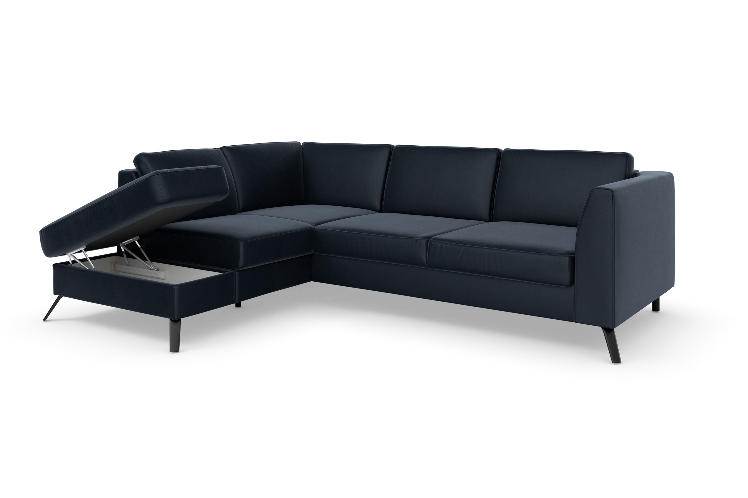 sit&more Ecksofa »Olsen L-Form«, inklusive Sitztiefenverstellung, wahlweise mit Bettfunktion, 15cm hoch