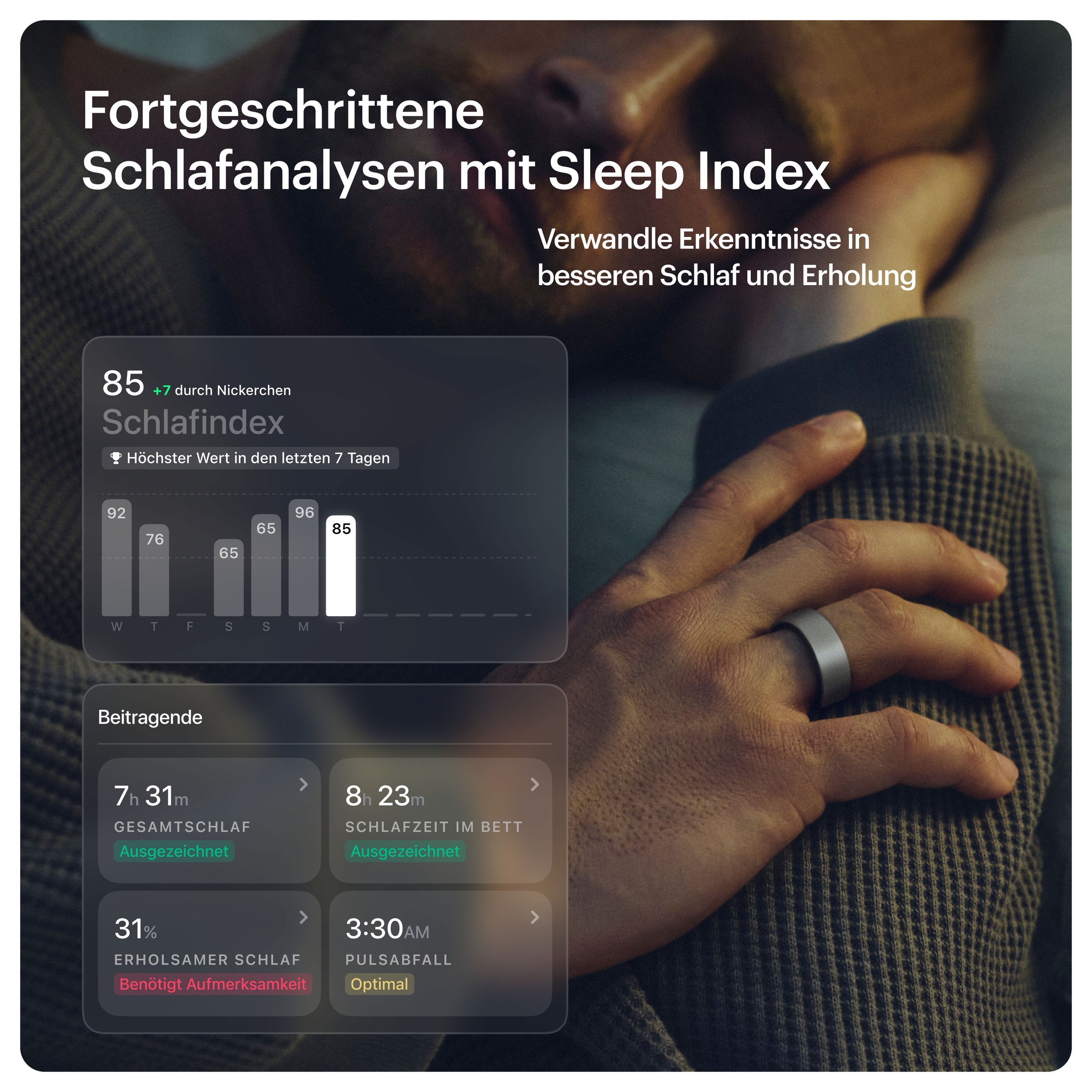 Ultrahuman Activity Tracker »Smartring AIR - Größe 8« Schlaf- und Fitness-Tracker für Frauen und Männer