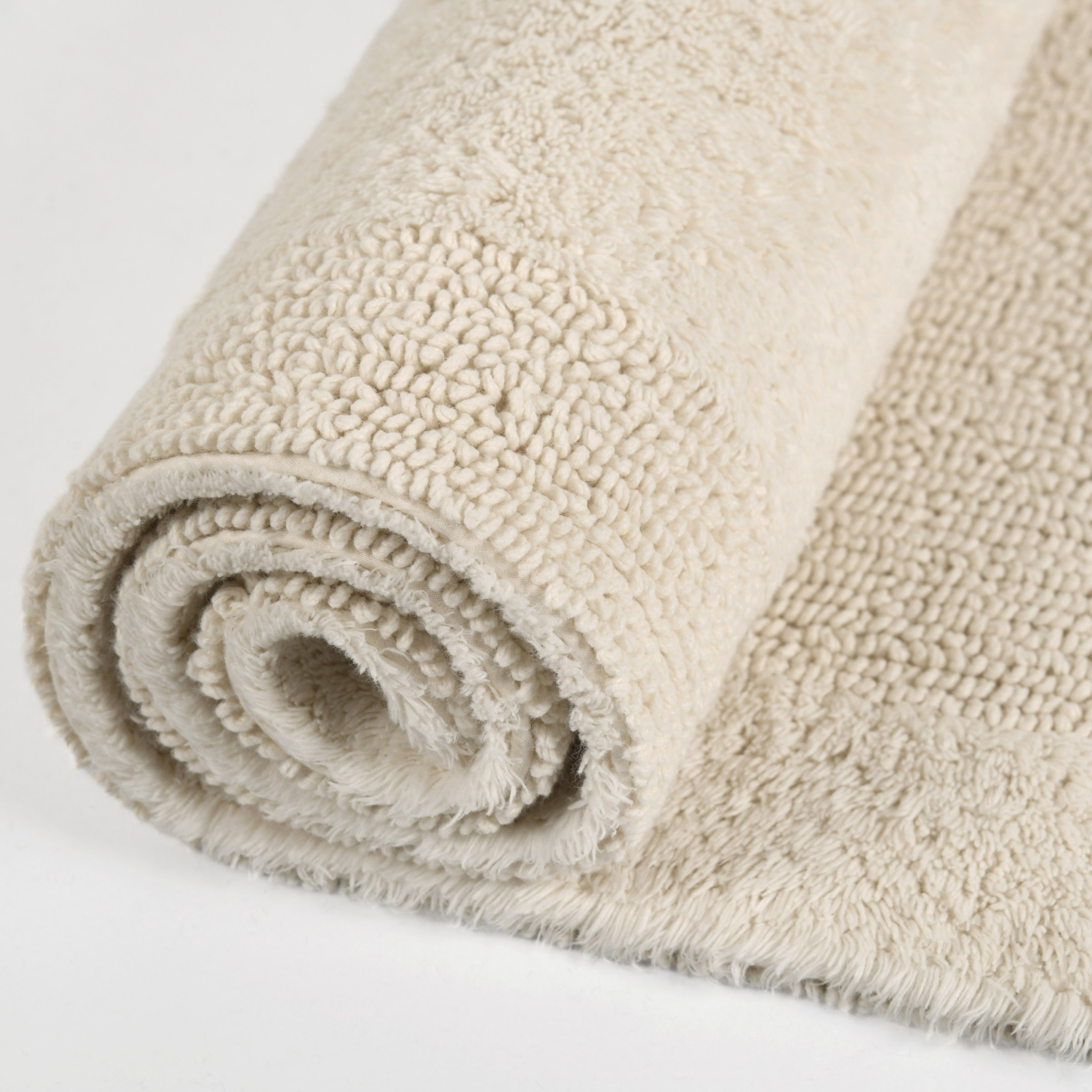 my home Badematte »Kapra, Badvorleger, Badezimmer Teppich«, beidseitig nutzbar-fußbodenheizungsgeeignet-strapazierfähig, mit Bordüre, Badteppich, Badematte, Baumwolle