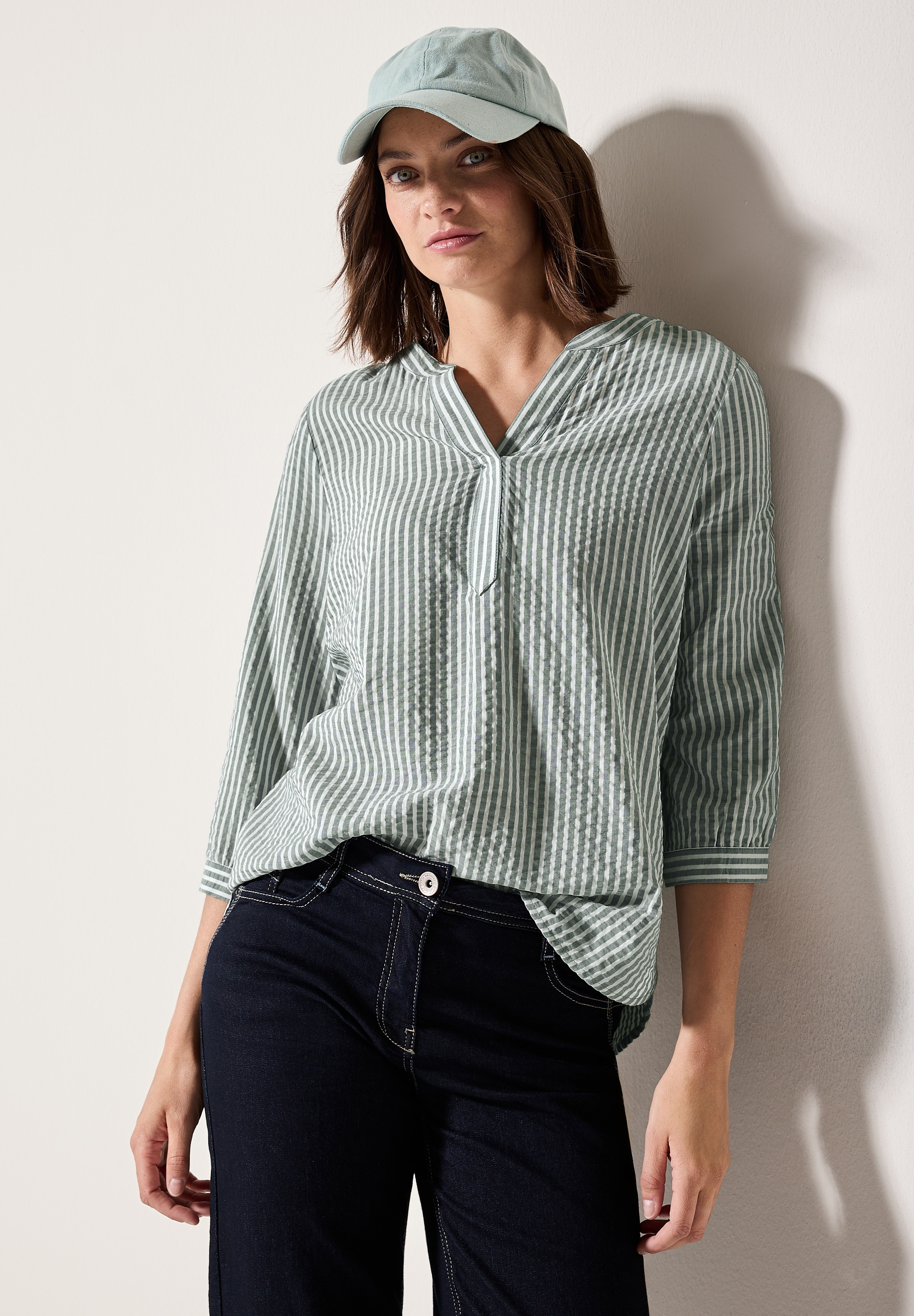 Cecil Klassische Bluse, mit Streifen Muster