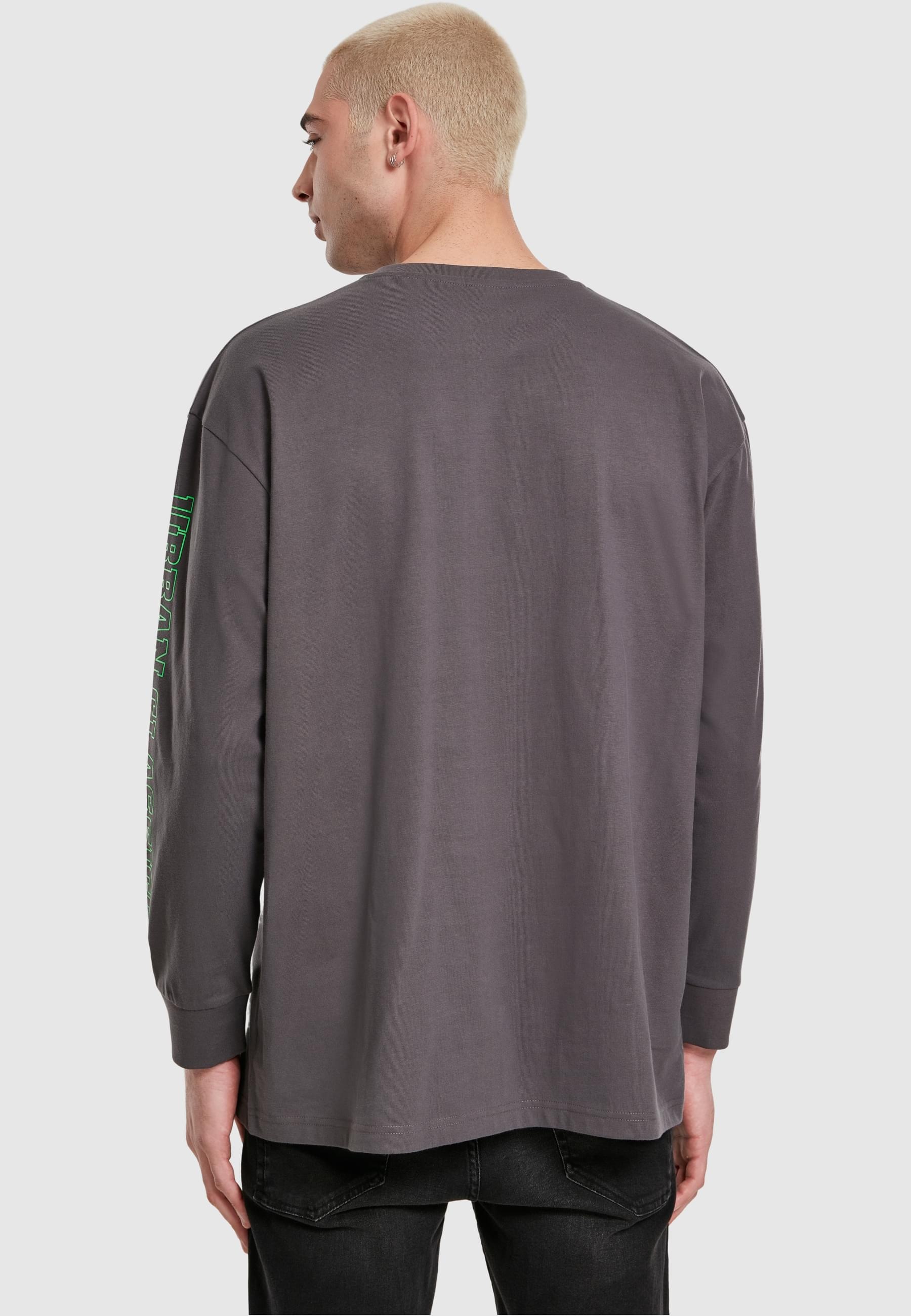 URBAN CLASSICS Longpullover »Urban Classics Herren Neon Logo Boxy Pocket LS«, (1 tlg.)
