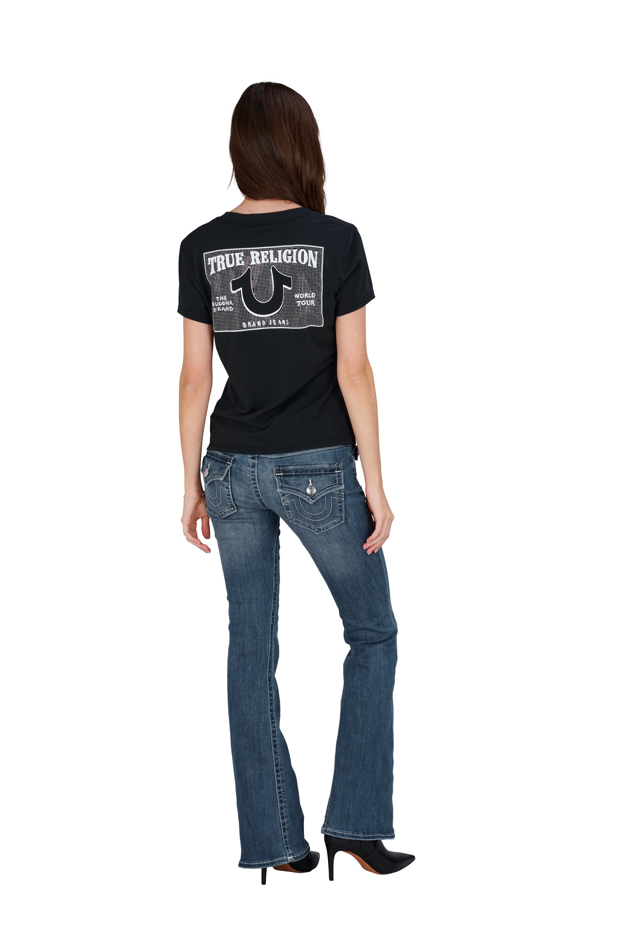 True Religion Bootcut-Jeans »JOEY LR FLARE FLAP« Baumwollmischung, Flared fit