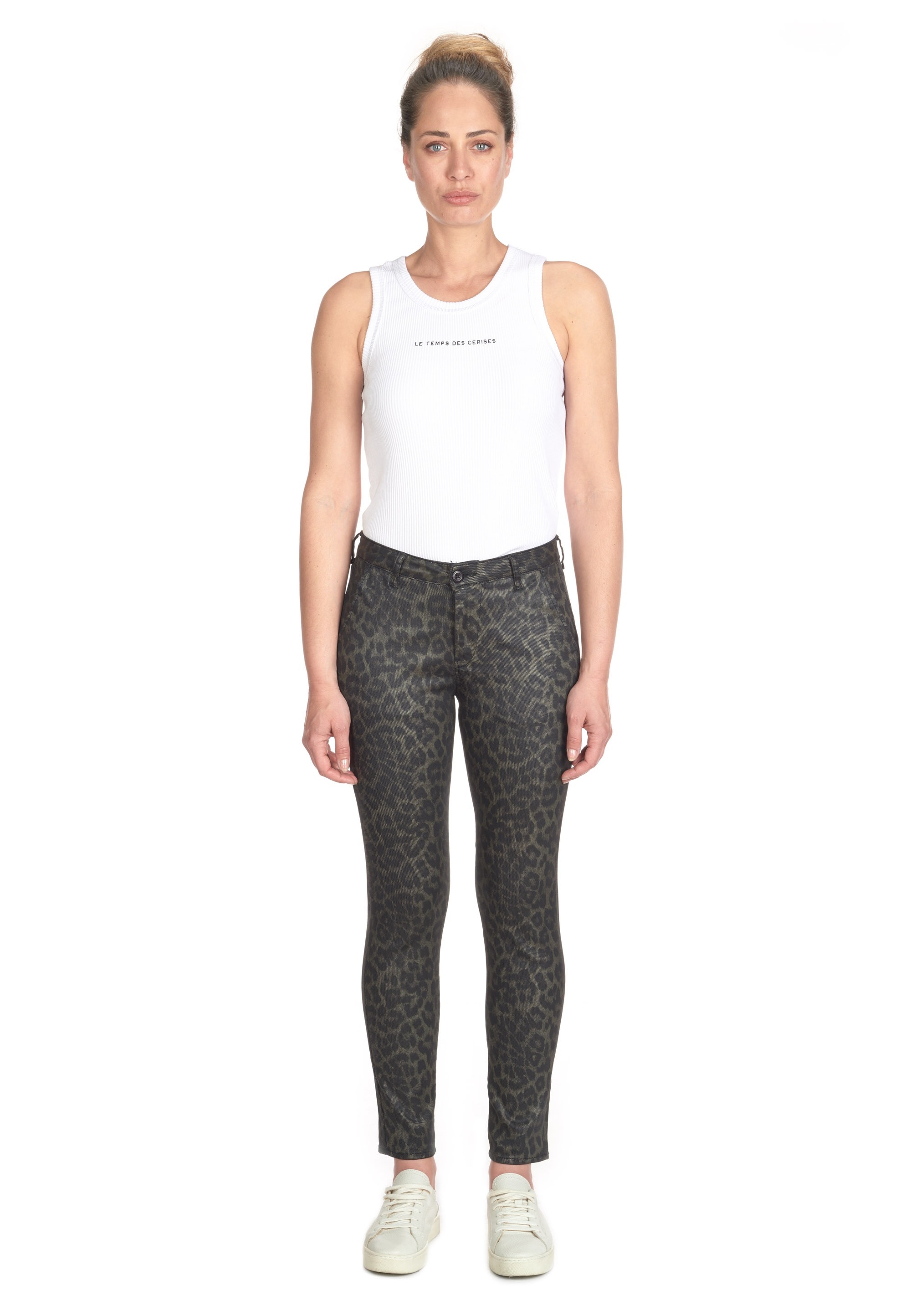 Le Temps Des Cerises Slim-fit-Jeans »FLEXY«, im stylischen Animal-Design
