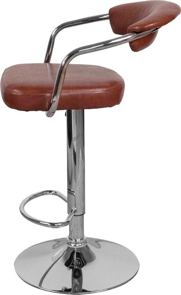 Kayoom Hochstuhl »Barstuhl Midnight 525 2er-Set, in Leder-Optik, Barhocker«, (Set), 2 St., pflegeleicht, höhenverstellbar, komfortabel, drehbar