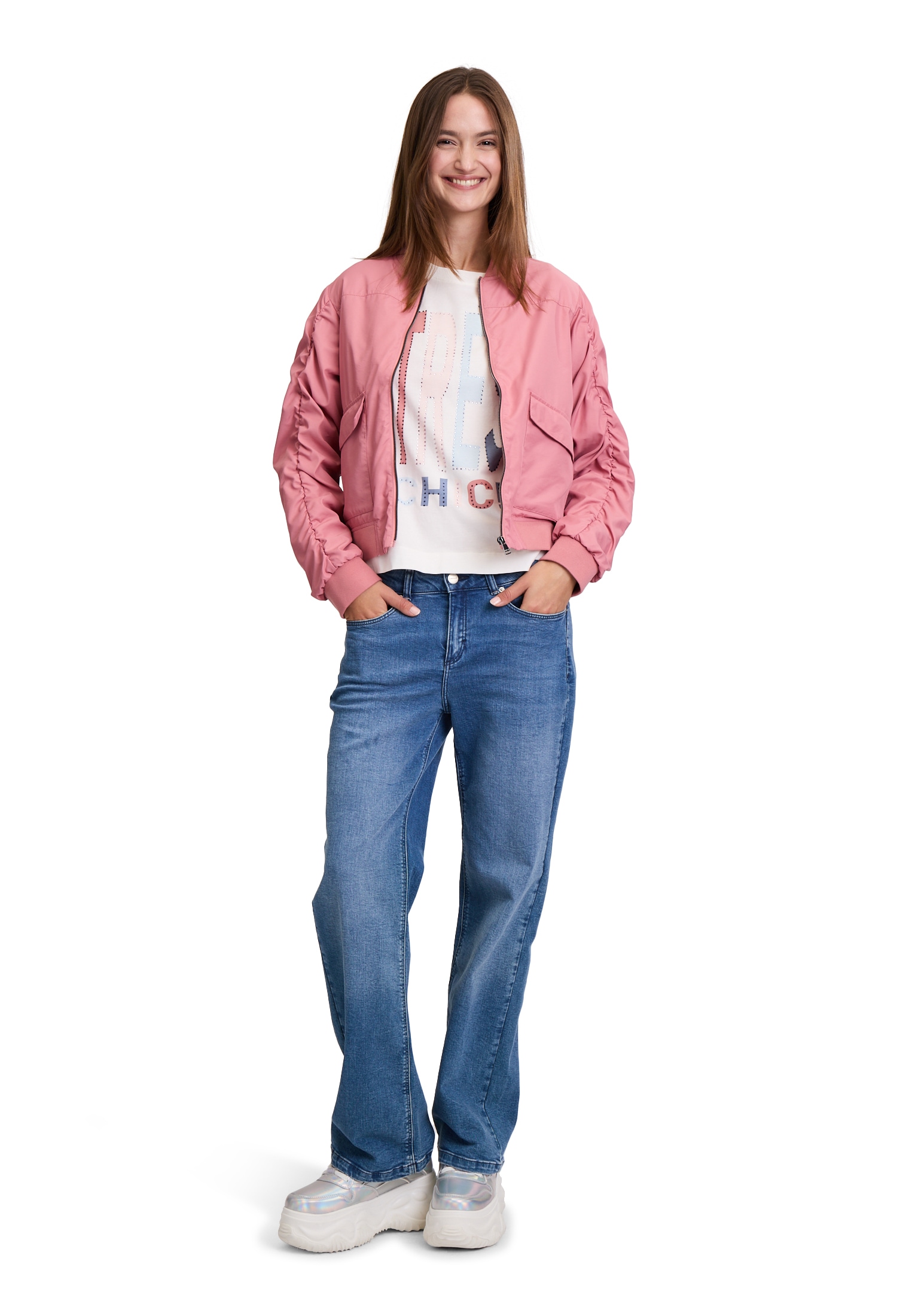 Cartoon Jackenblazer »Cartoon Damen Blouson mit Raffung«, Raffung