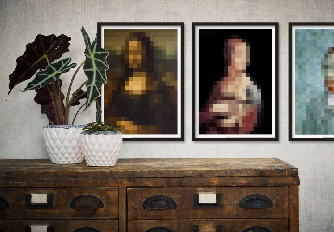 Wall-Art Poster »Pixel van Portrait Bildnis«, Poster, Wandbild, kaufen Wandposter BAUR Gogh | (1 Bild, St.), Person