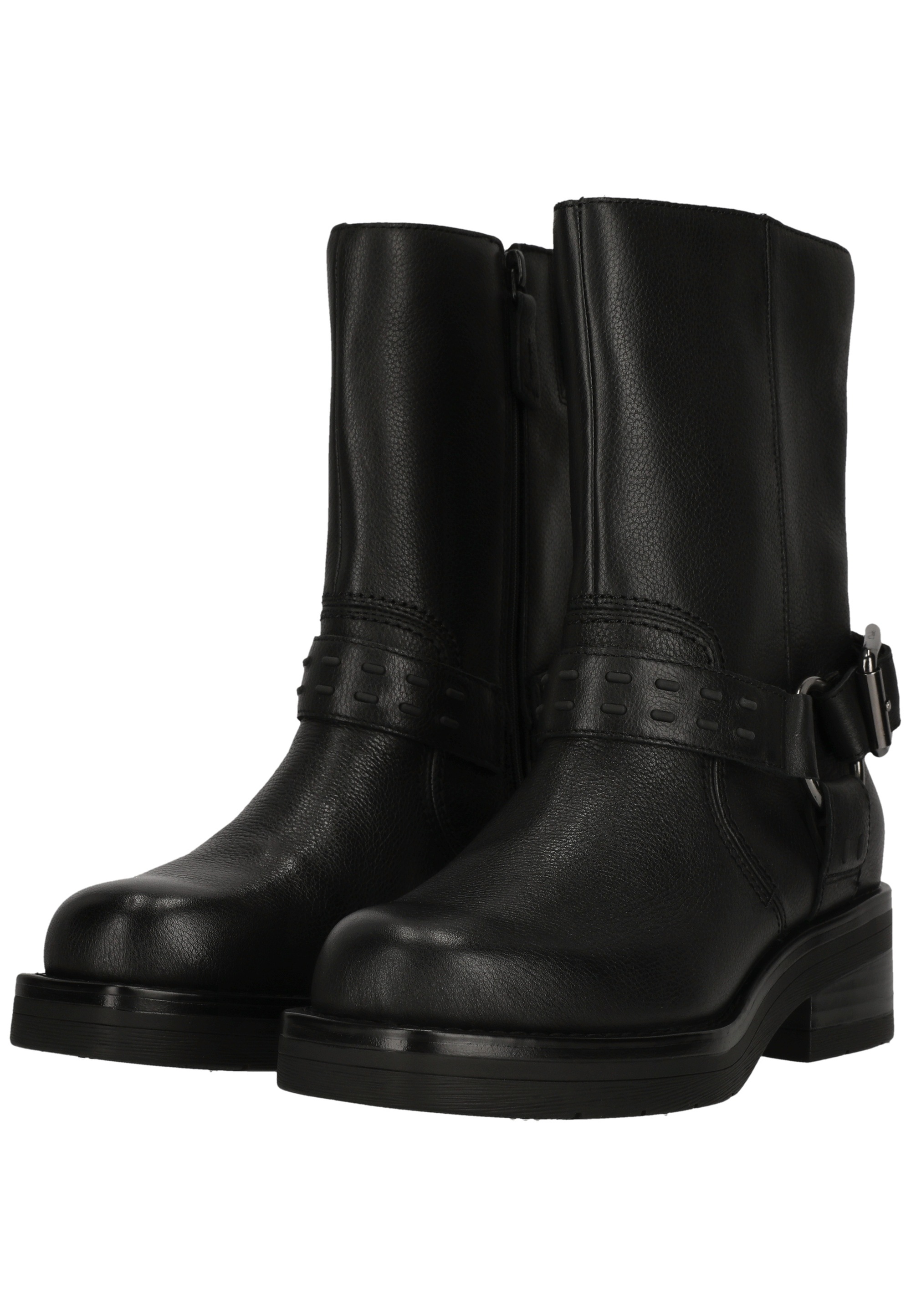 Clarks pour femme. 26178896 Bottes en cuir Rebelle Up noir (41), 1 à 3 cm, Fermeture éclair, Casuel 3