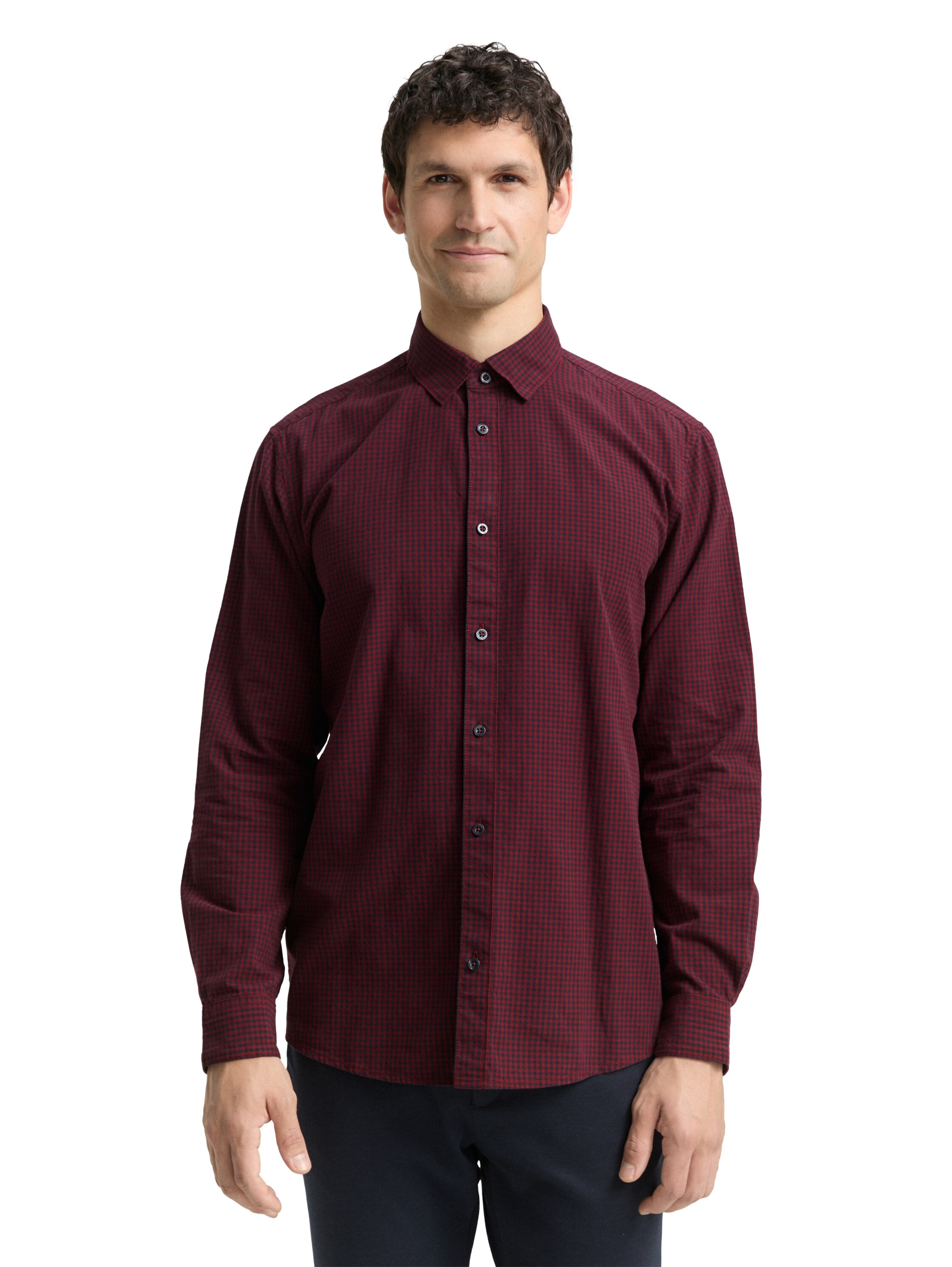 TOM TAILOR Langarmhemd, mit Karomuster günstig online kaufen