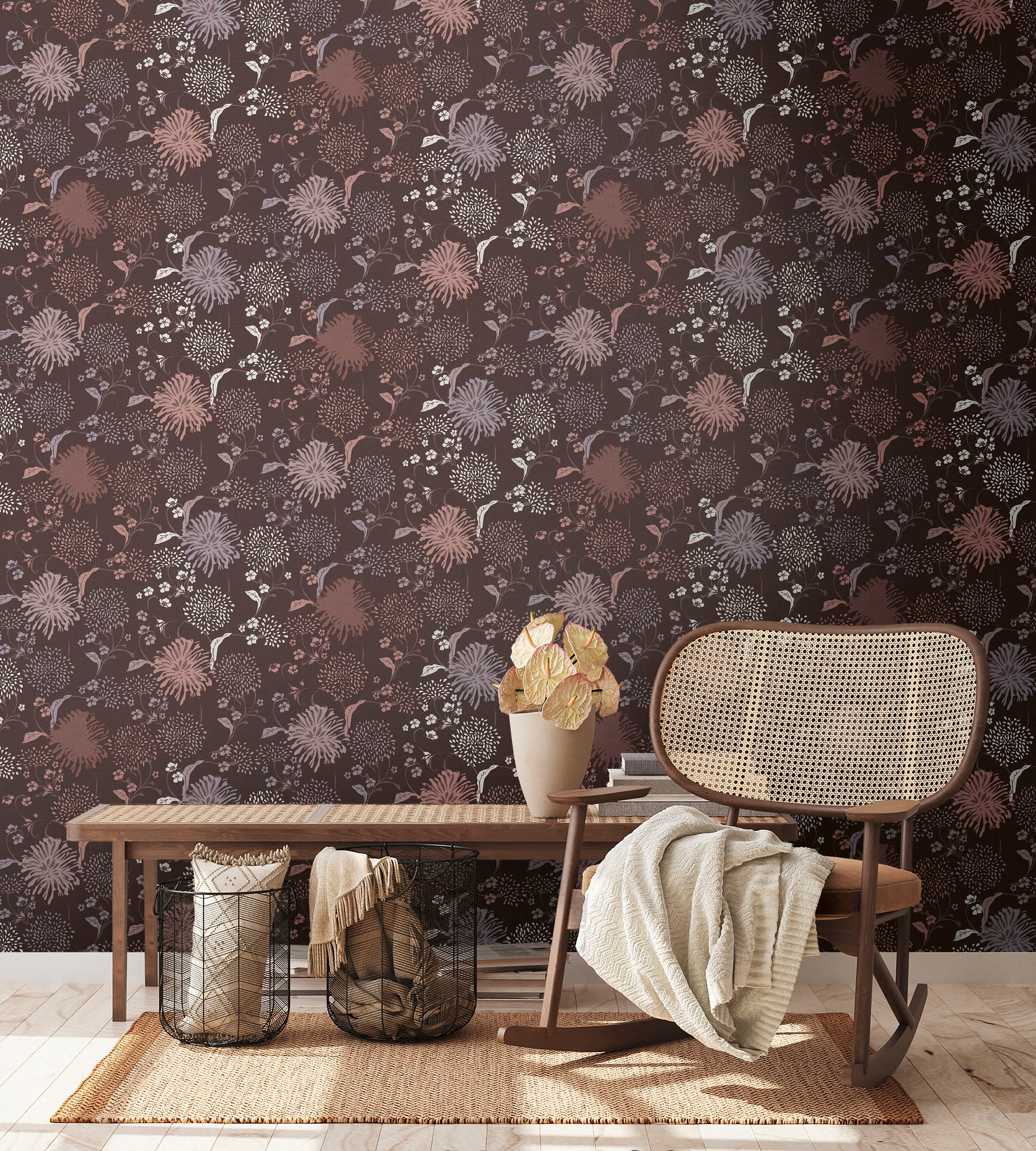 living walls "House of Turnowsky Designer Blumentapete" matt strukturiert extravagant Kunst Floral verspielt
