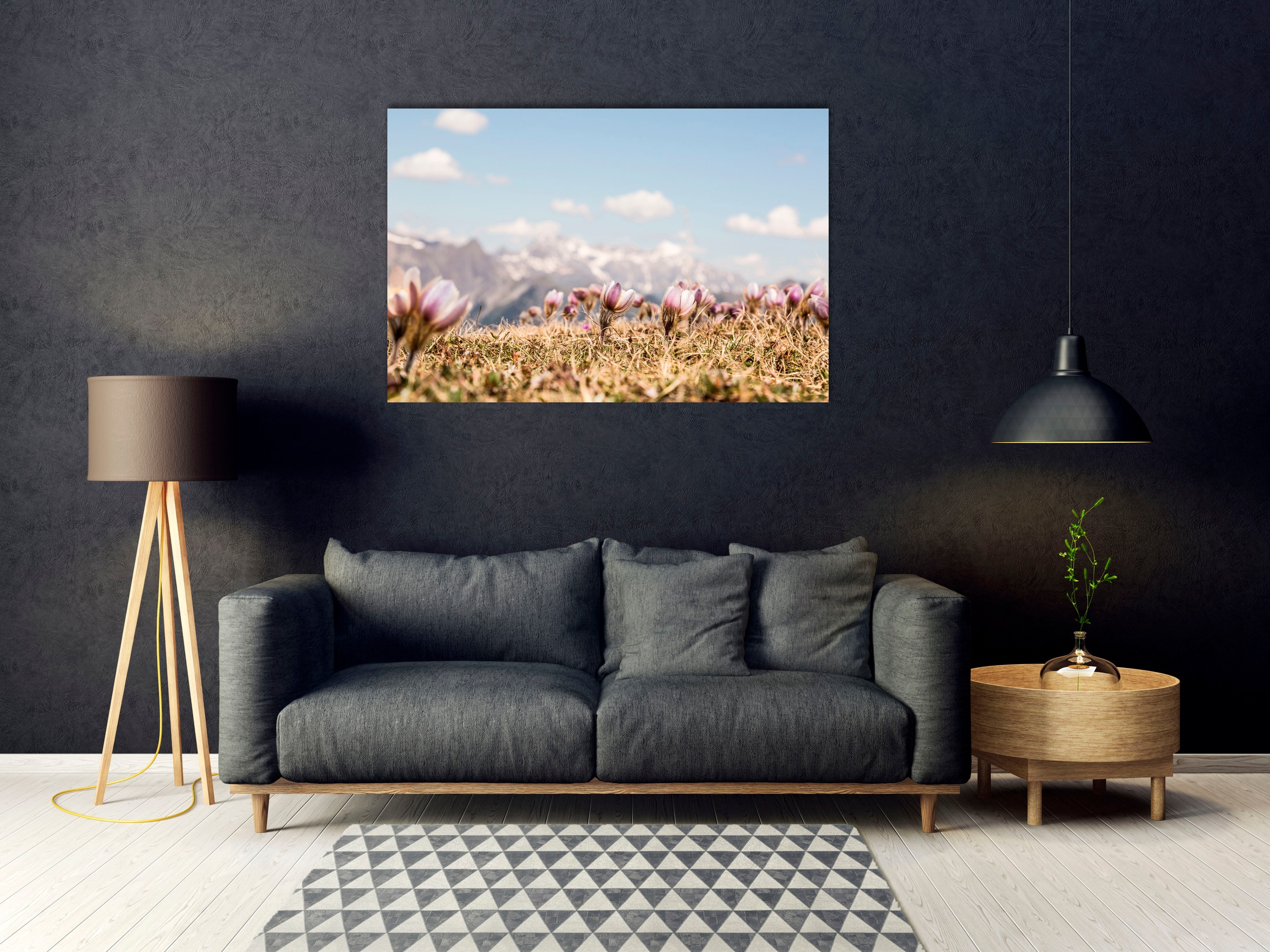 queence Acrylglasbild "Ezzo", Natur-Landschaft-Wiesen & Bäume-Berge-Berge & günstig online kaufen