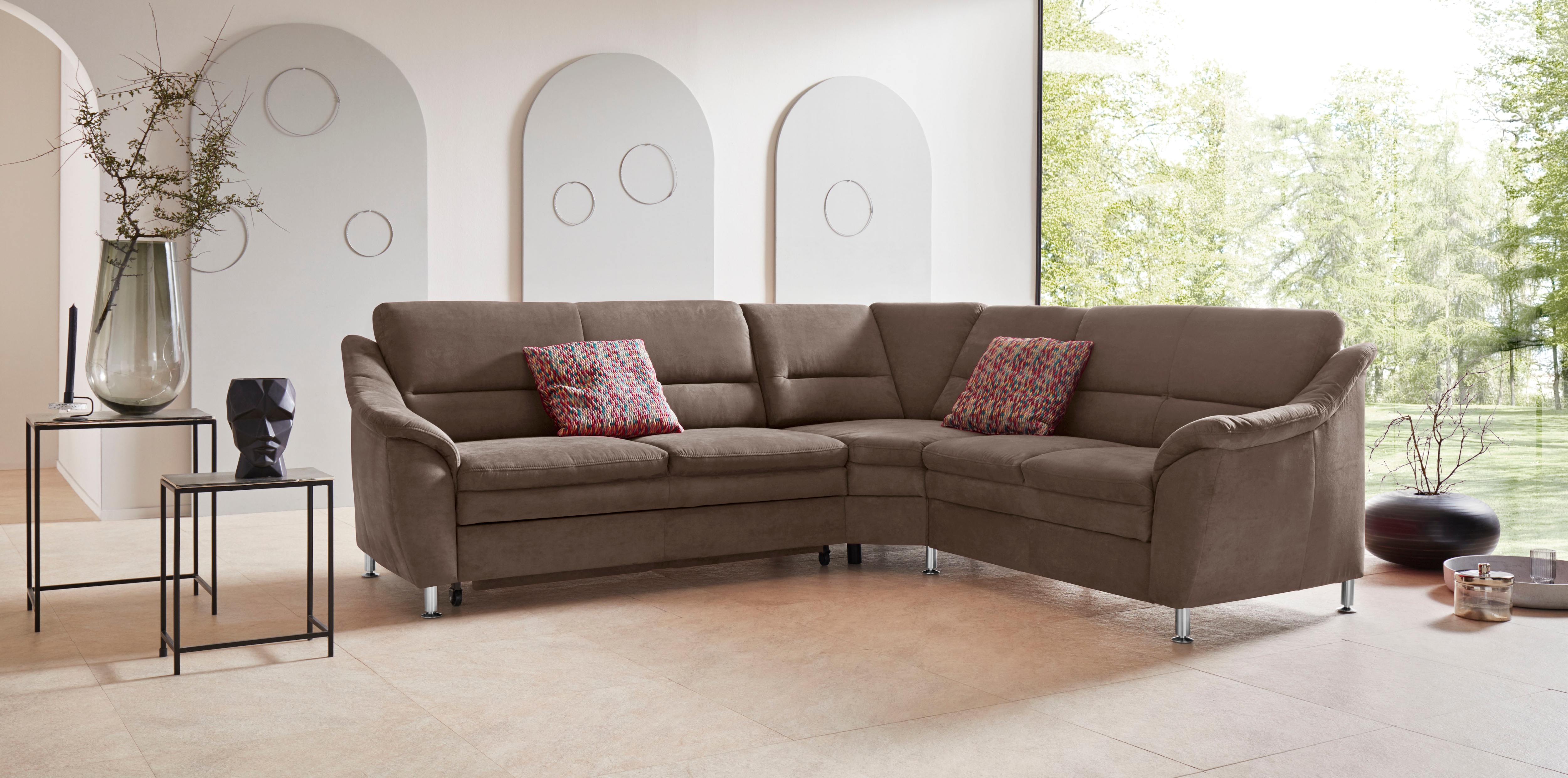OTTO home Ecksofa "Cardoso L-Form" mit Trapezecke für mehr Sitzkomfort, wahlweise auch mit Schlaffunktion