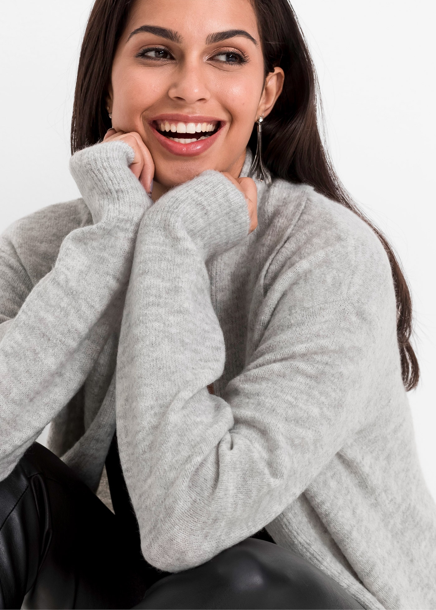 bonprix Longstrickjacke »Longstrickjacke mit Schalkragen«, Longstrickjacke mit Schalkragen
