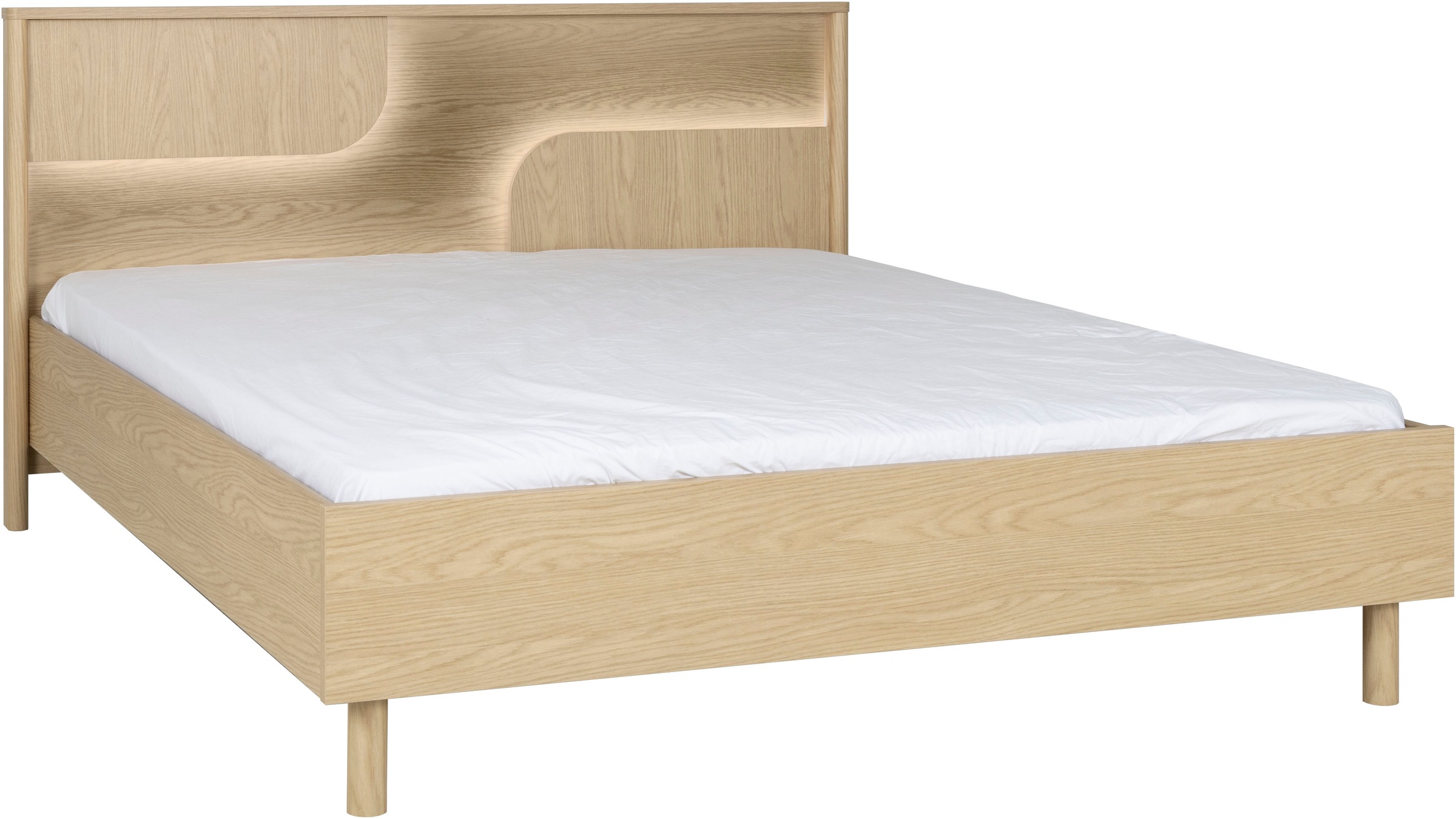 Gami Einzelbett »Galys Bett 160 x 200«, mit LED beleuchtetem Kopfteil, ohne Matratze