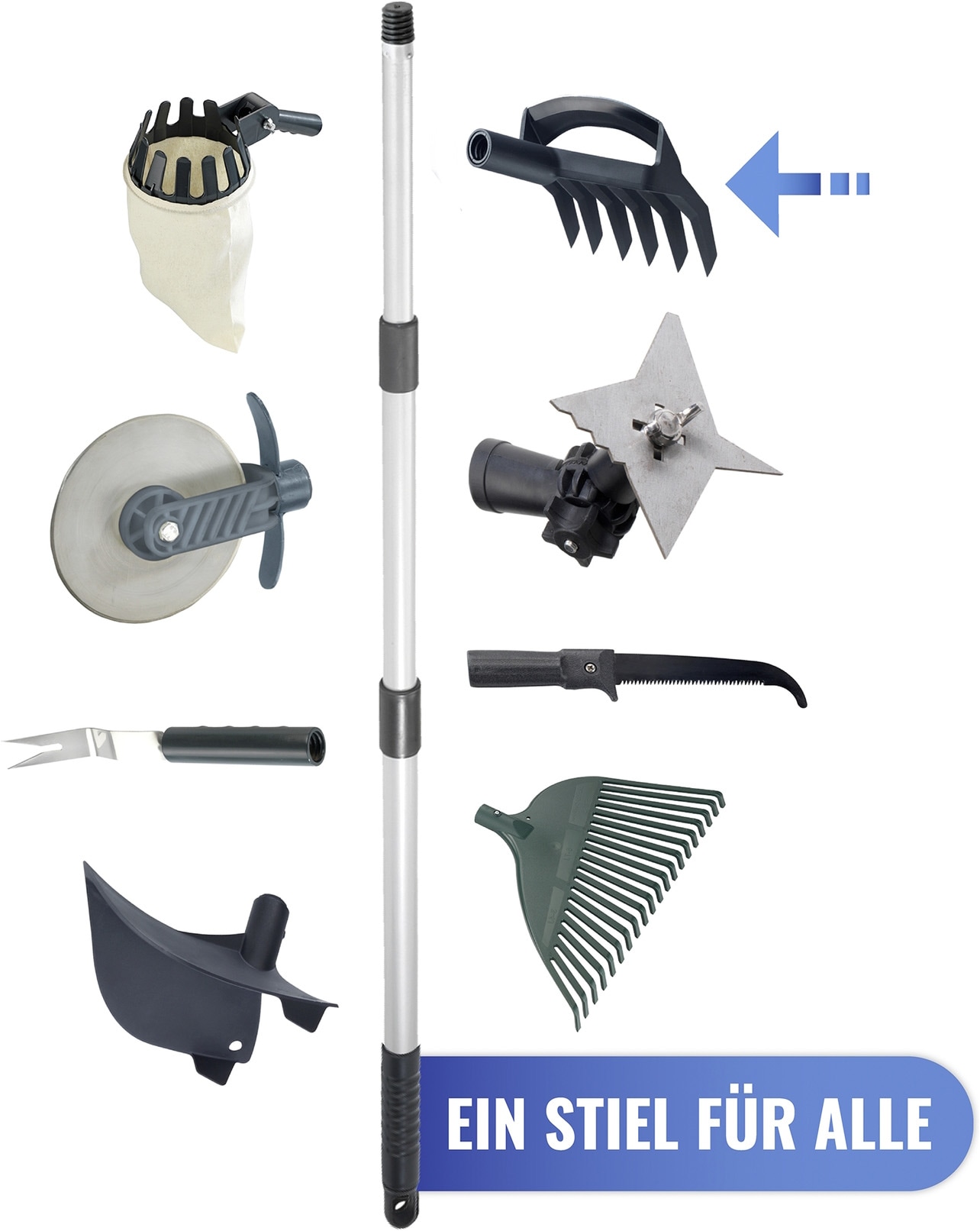 Maximex Kultivator »Gartenhacke und Kultivator 2in1« mit Teleskopstiel, rückenschonend, langlebiges Material