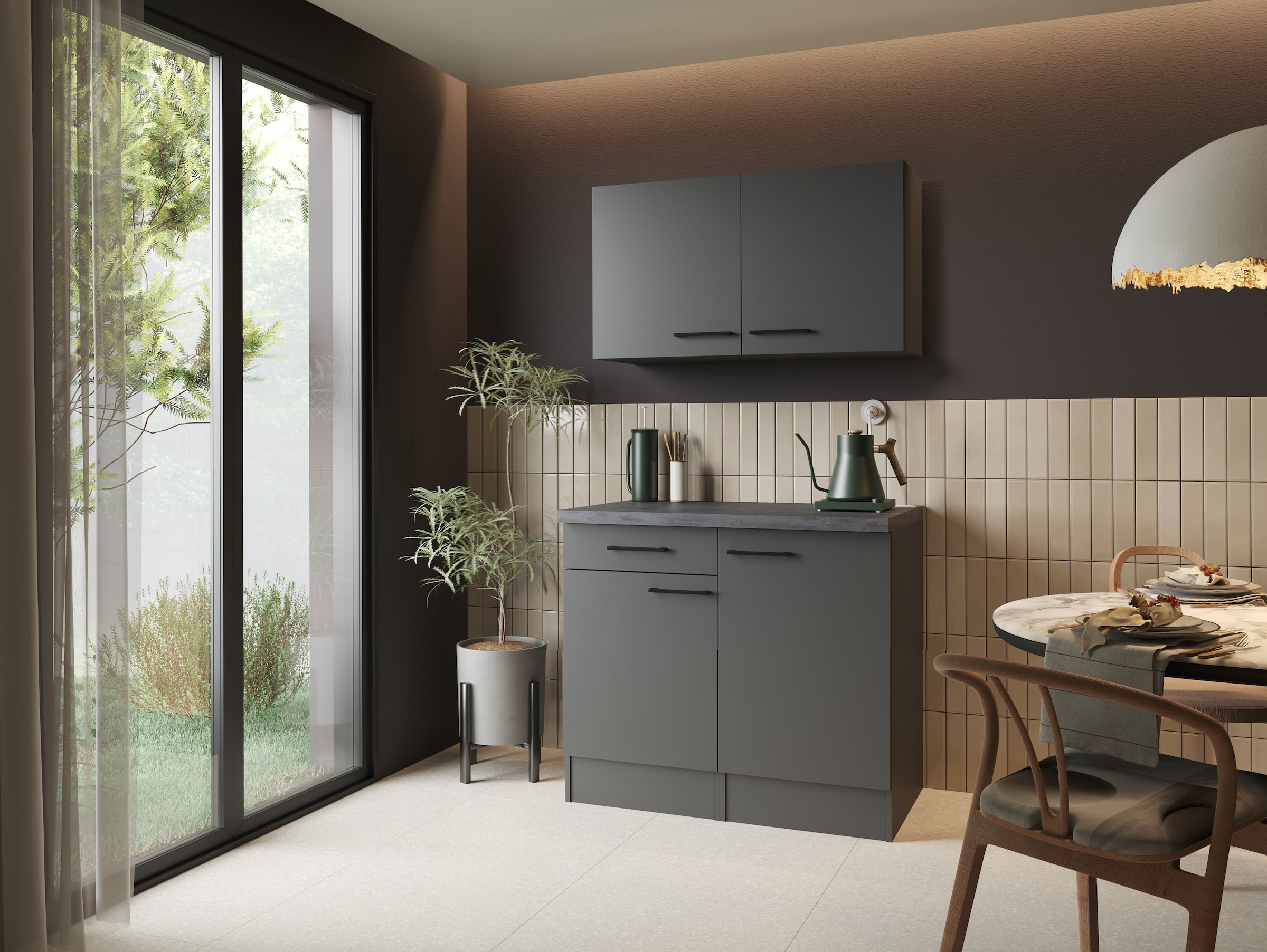 RESPEKTA Buffet »Oliver« zerlegt, mit Soft Close Funktion, inkl. Oberschränke, Breite 100 cm